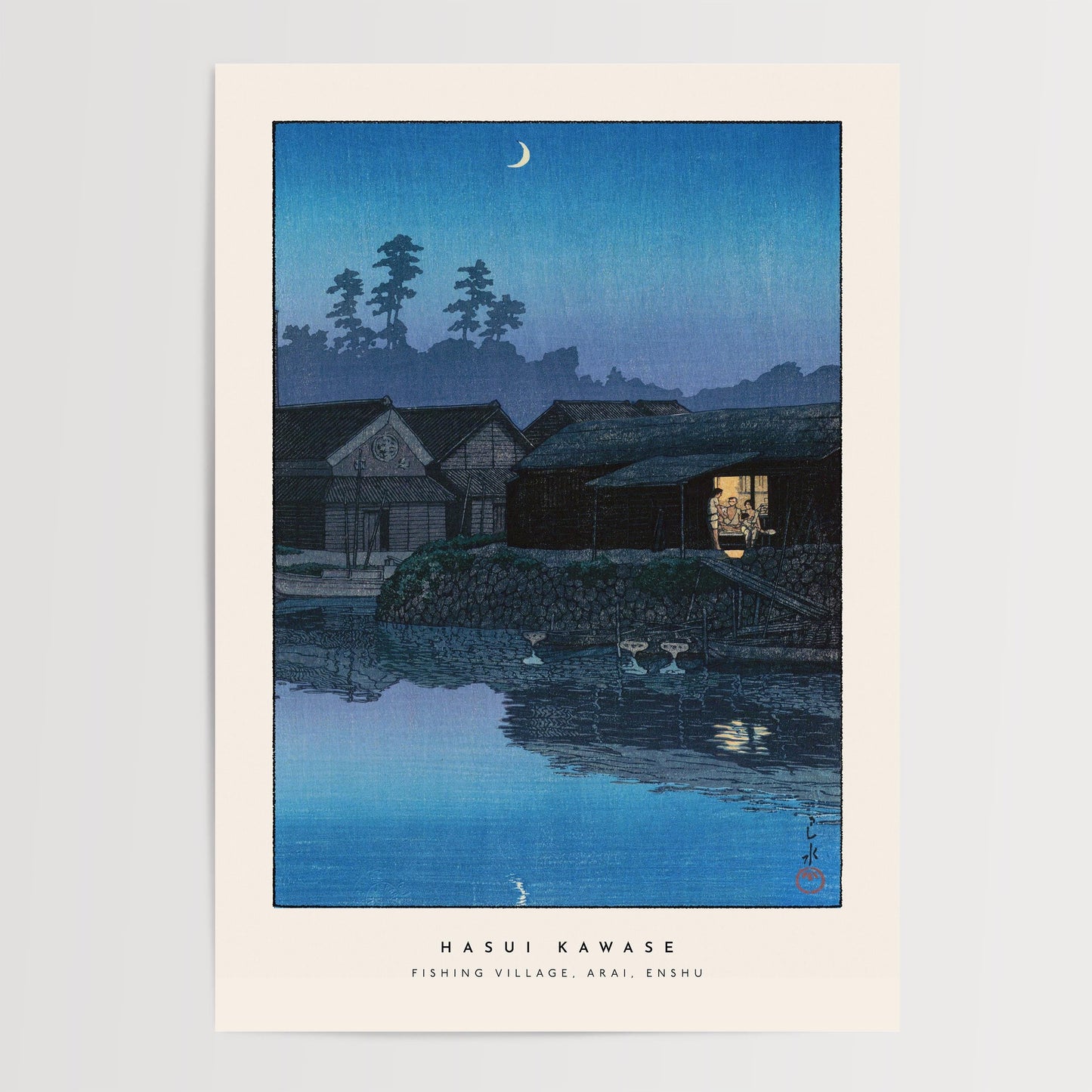 Hasui Kawase - Fishing Village Arai Enshu Print