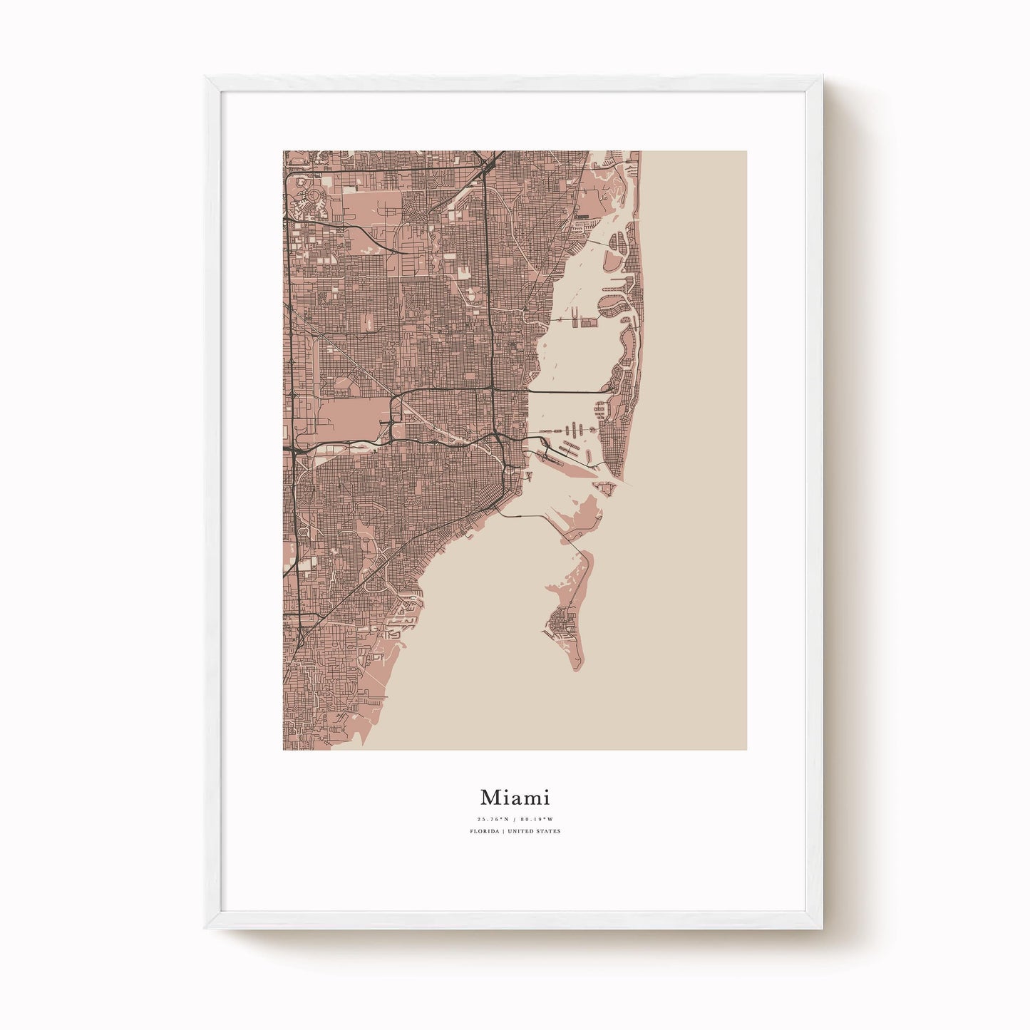 Miami Map Print