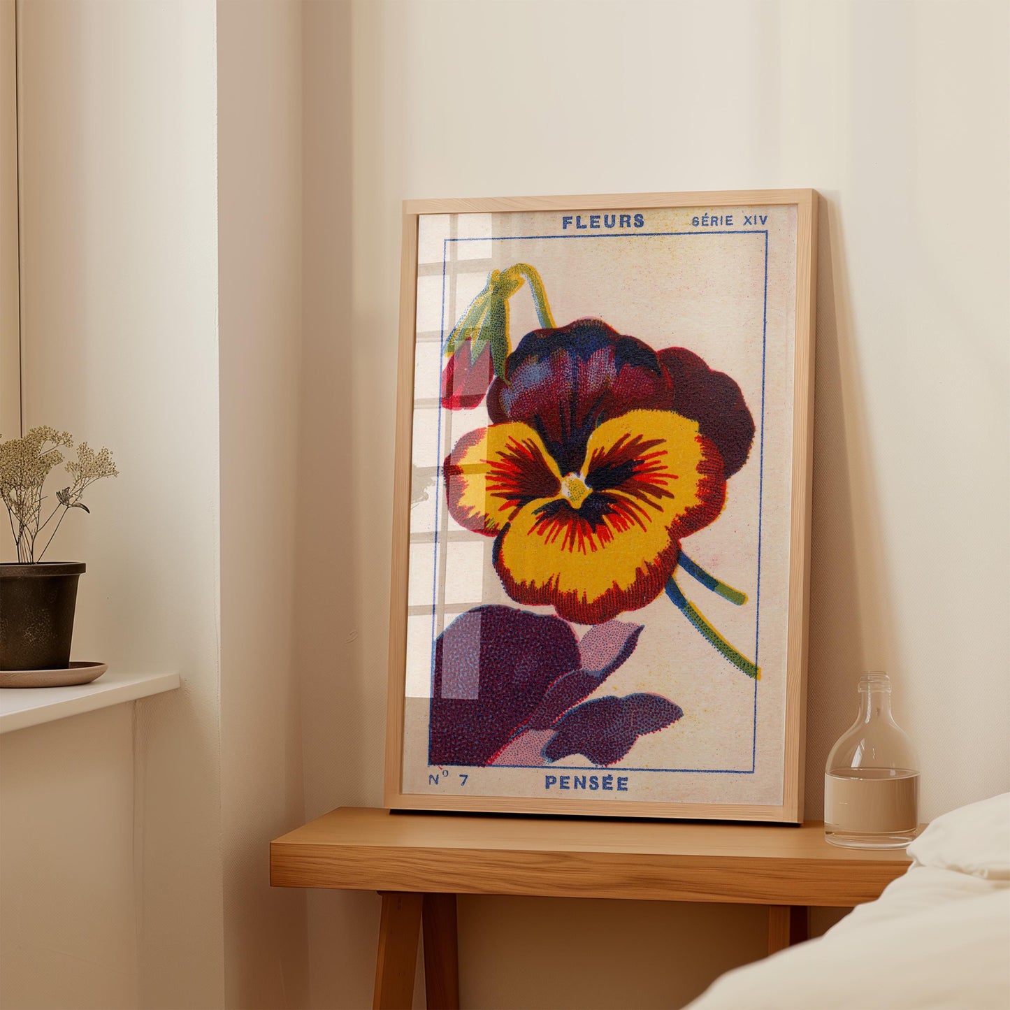 Vintage Pansy Flower Print