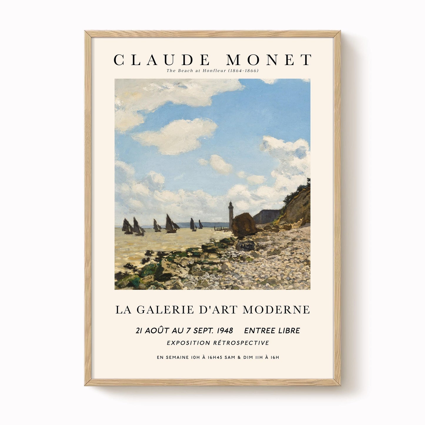 Monet - The Beach at Honfleur Print