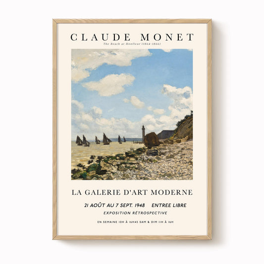 Monet - The Beach at Honfleur Print