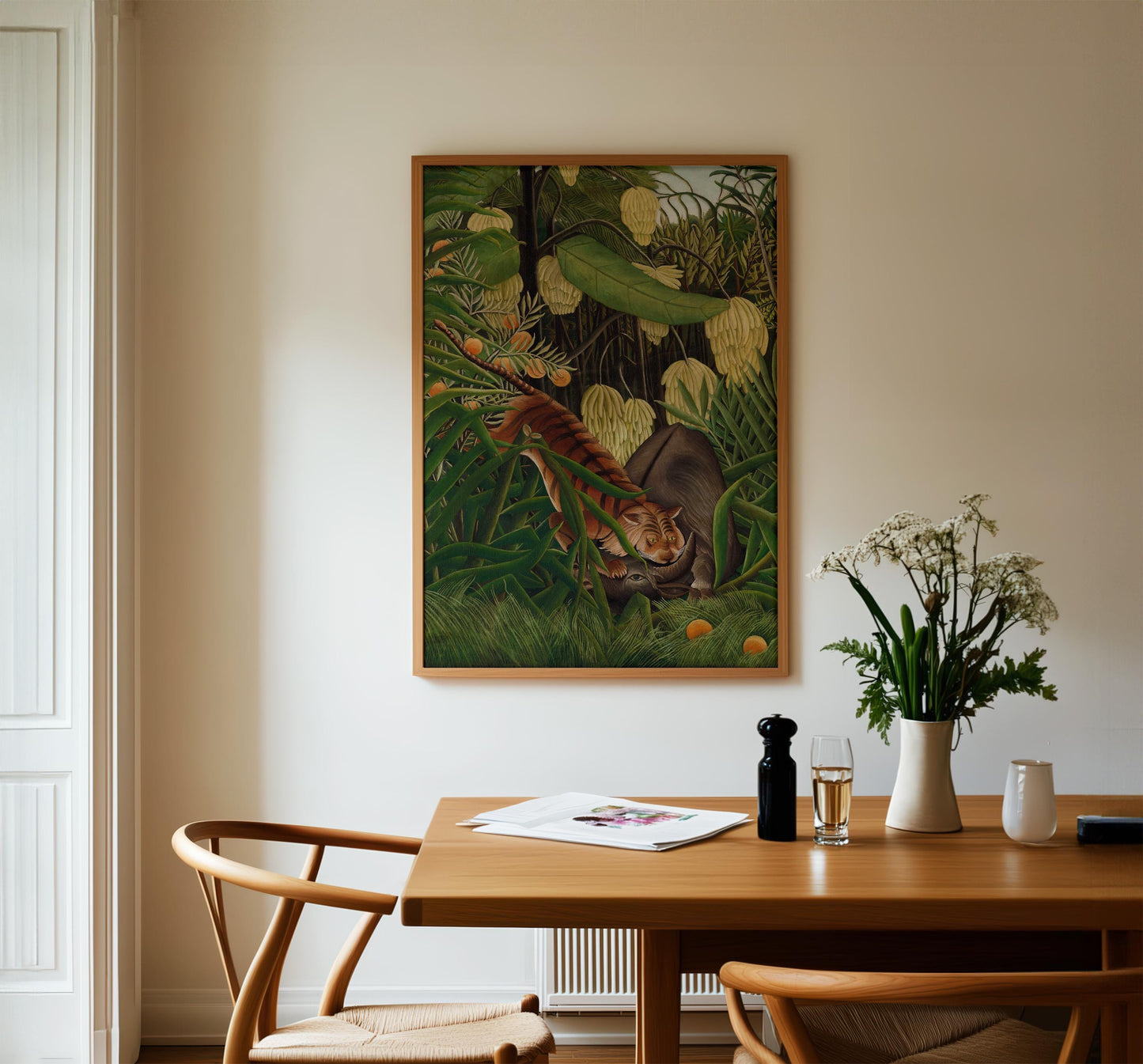 Henri Rousseau - Tiger vs Buffalo Print