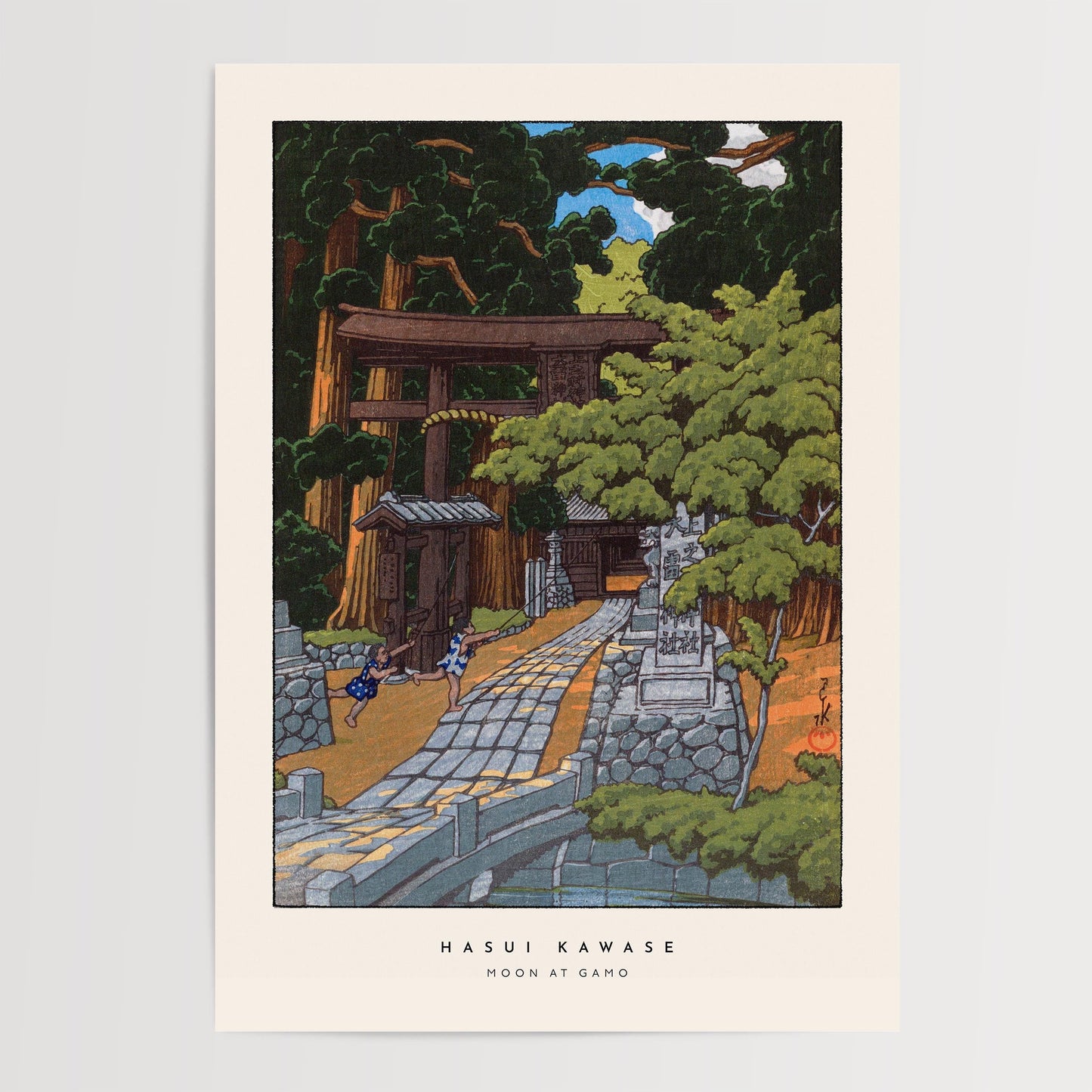 Hasui Kawase Moon At Gamo Print