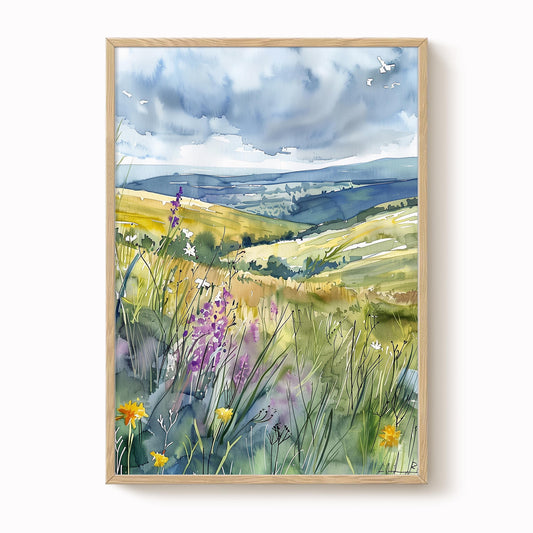 Yorkshire Dales Watercolour Art Print