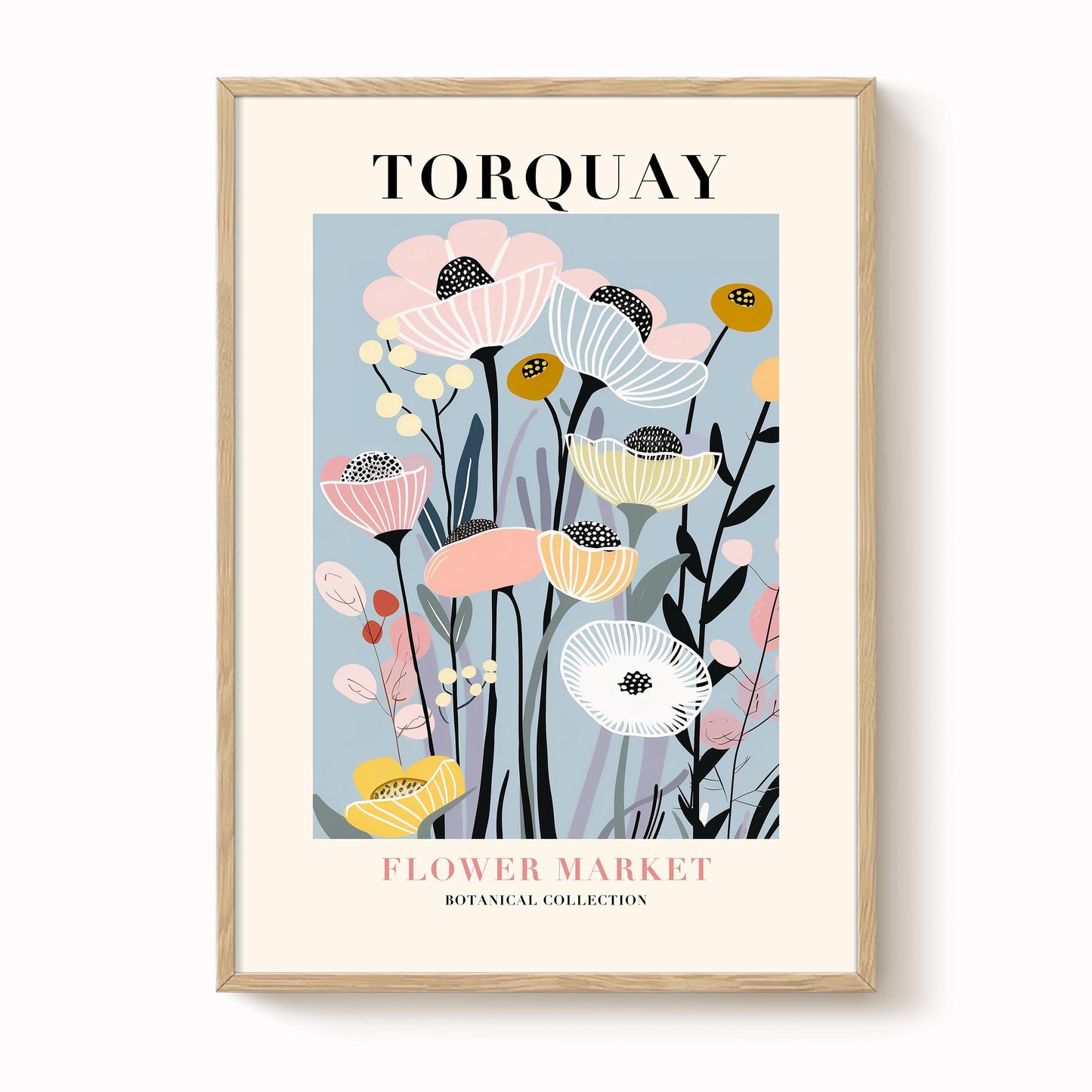 Torquay Flower Market Art Print