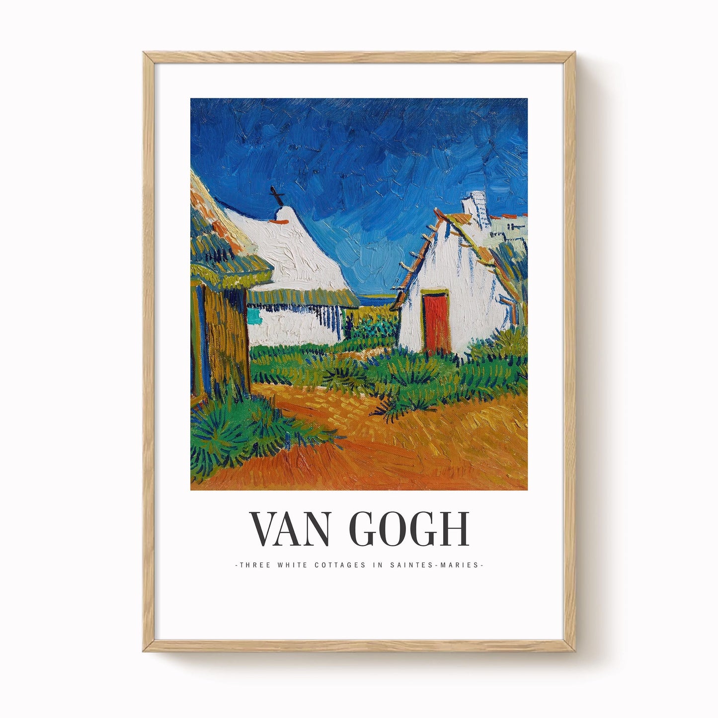 Van Gogh - Three White Cottages Print