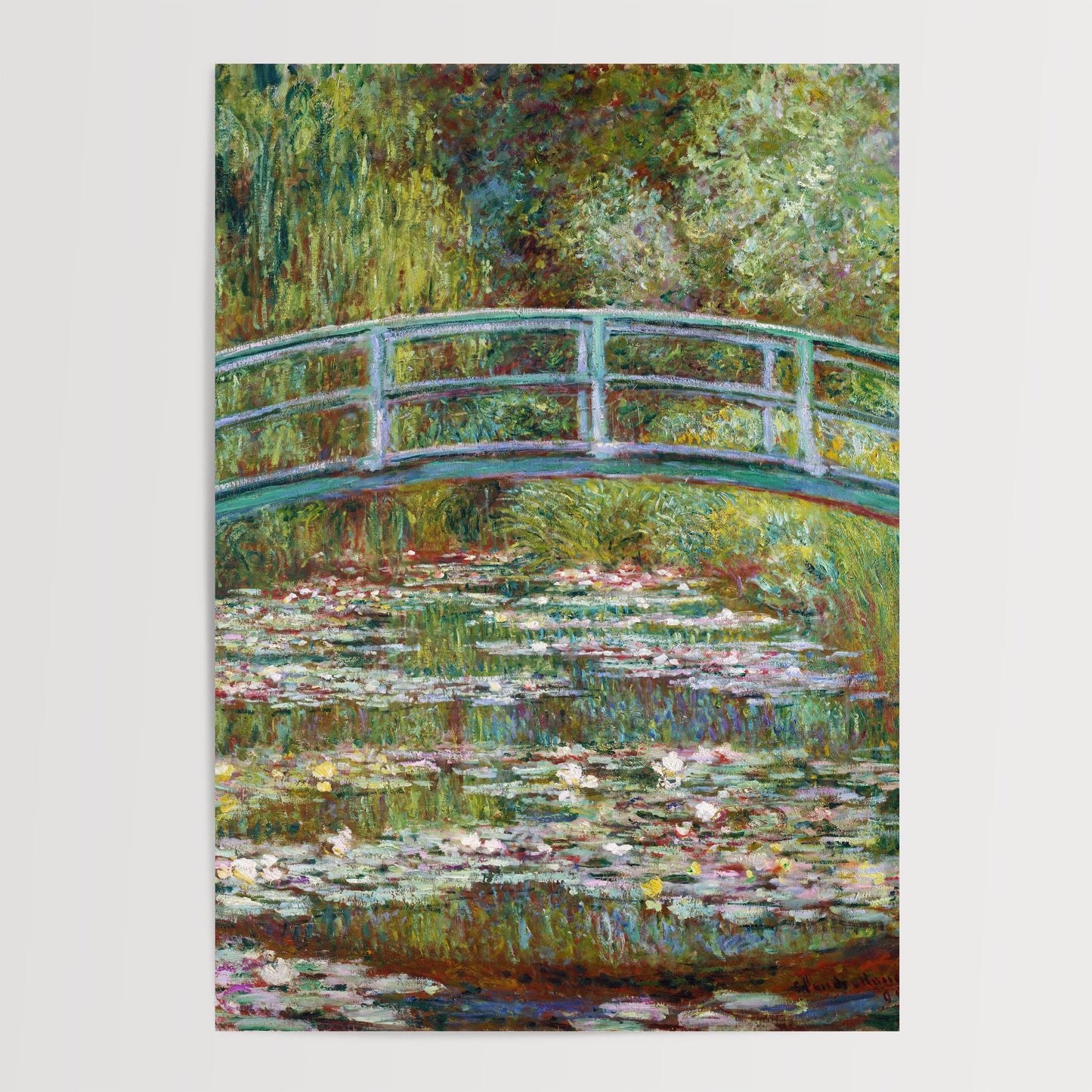 Monet - Water Lily Pond Bridge Print