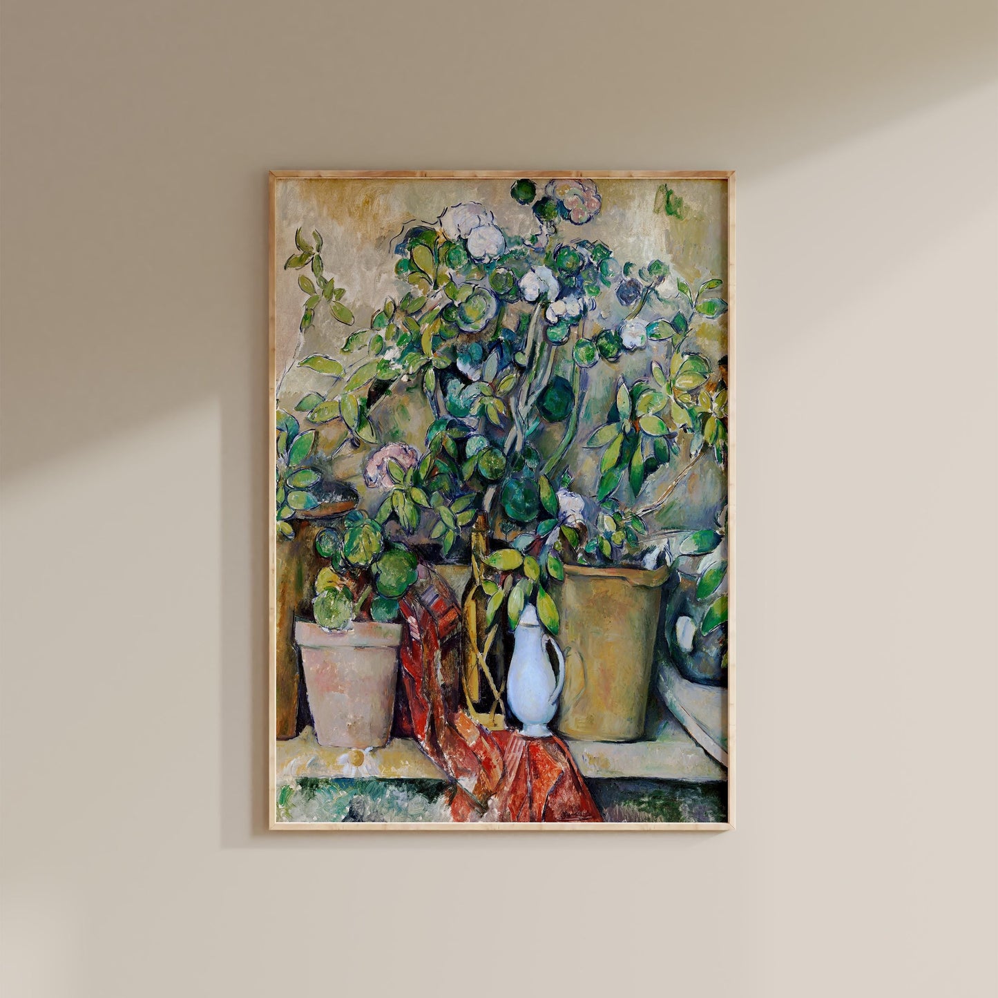 Cezanne - Terracotta Pots and Flowers Print