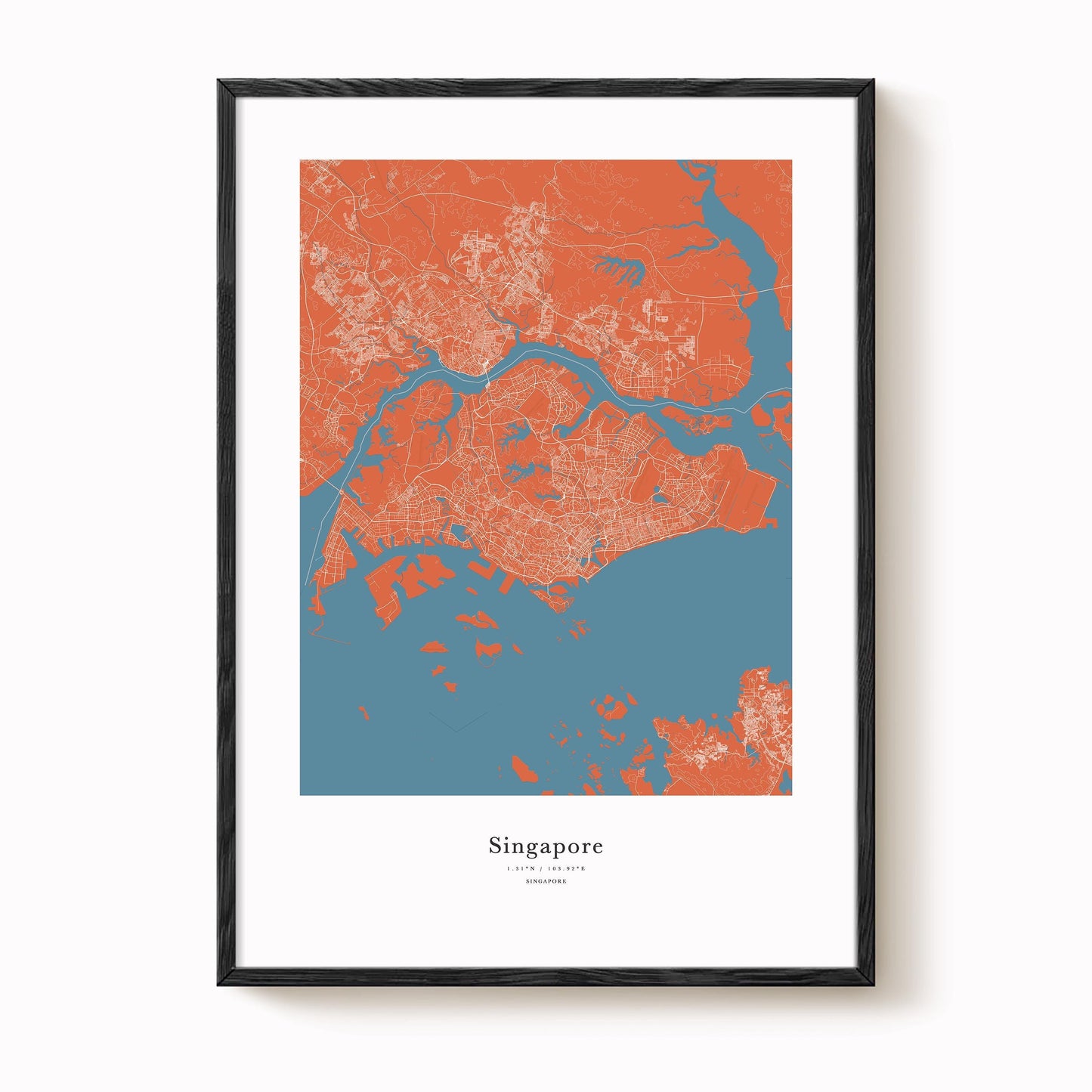 Singapore Map Print