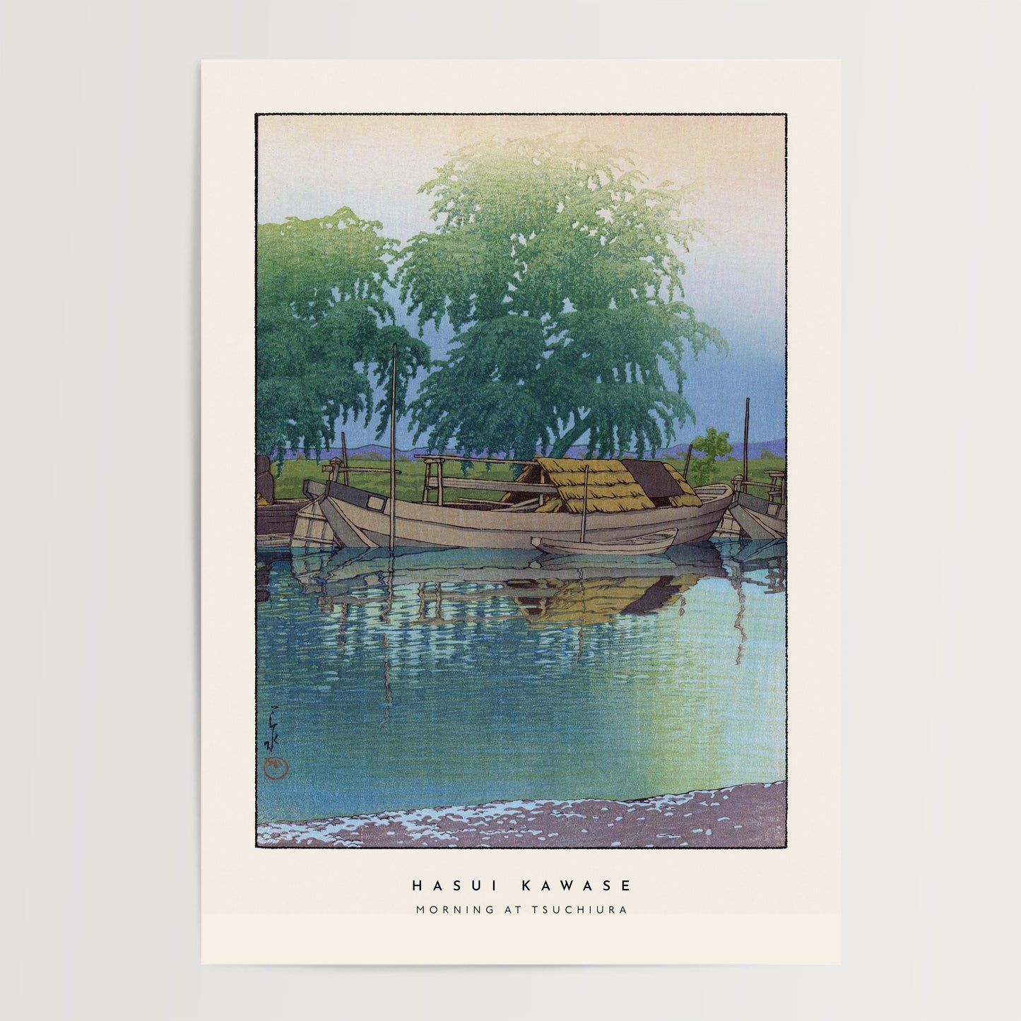 Hasui Kawase - Morning At Tsuchiura Print