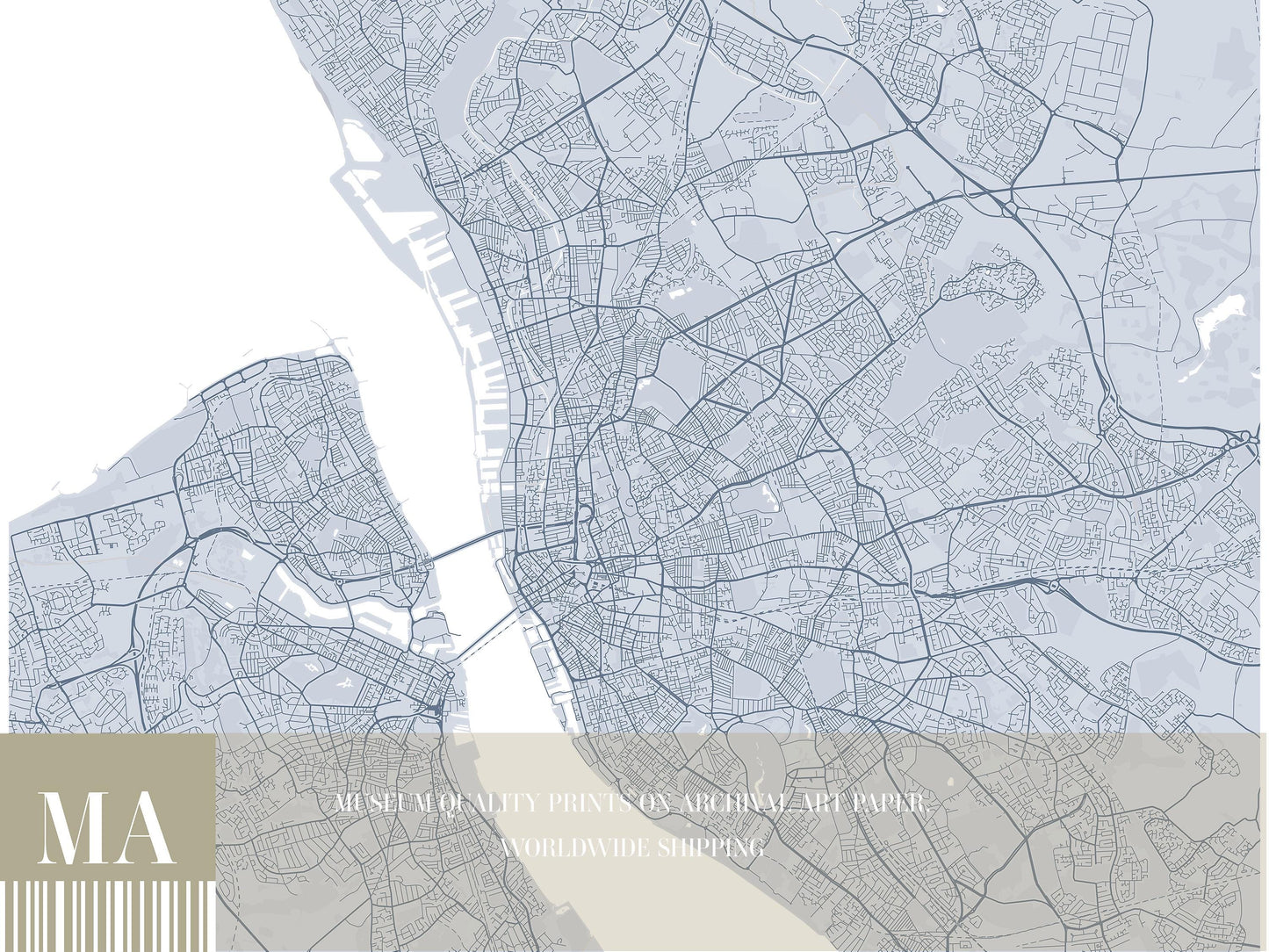 Liverpool City Map Print