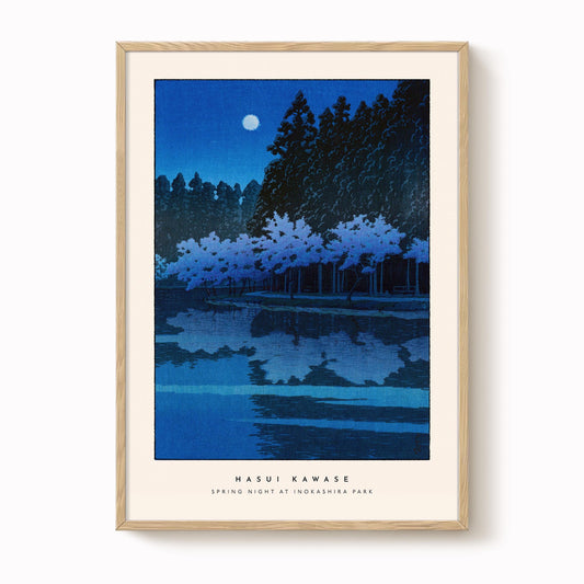 Hasui Kawase - Spring Night Inokashira Park Print