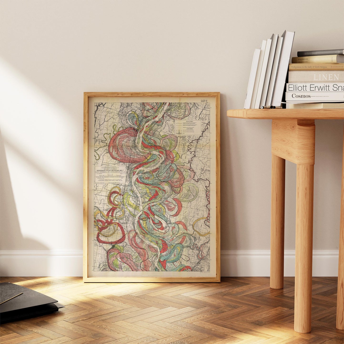 Harold Fisk Mississippi River Map Print, Vicksburg to Natchez, Plate 22, Sheet 10