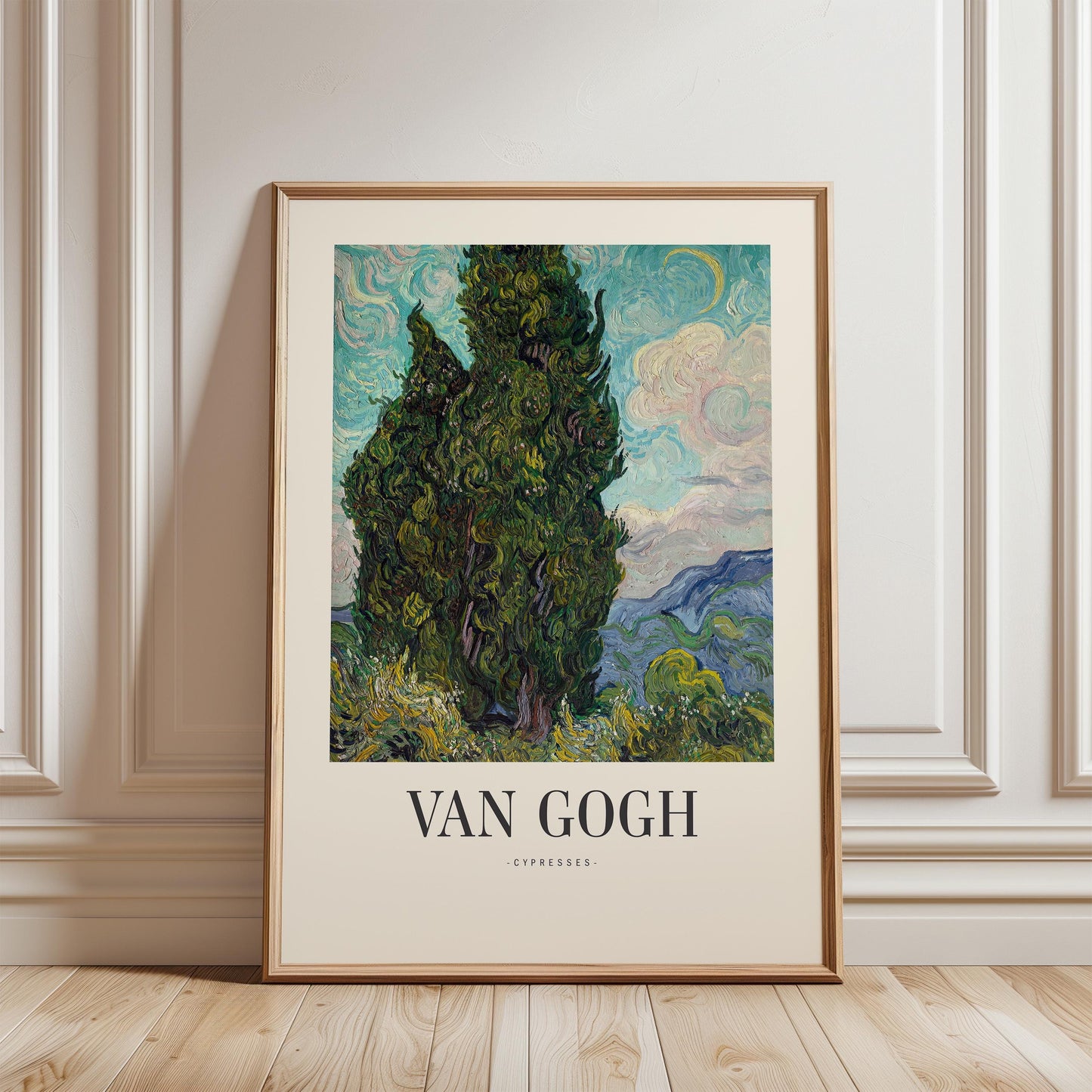 Van Gogh - Wheat Field with Cypresses Print
