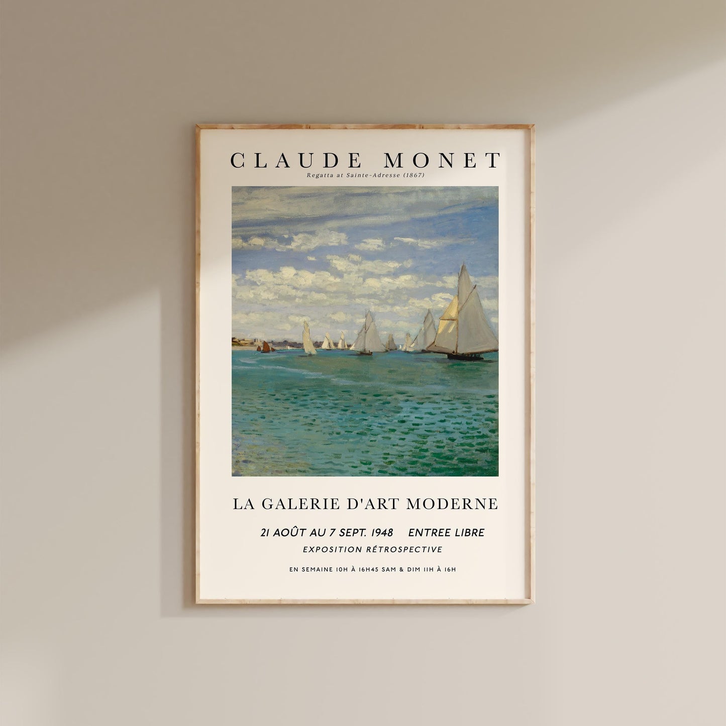 Monet - Regatta at Sainte-Adresse Print