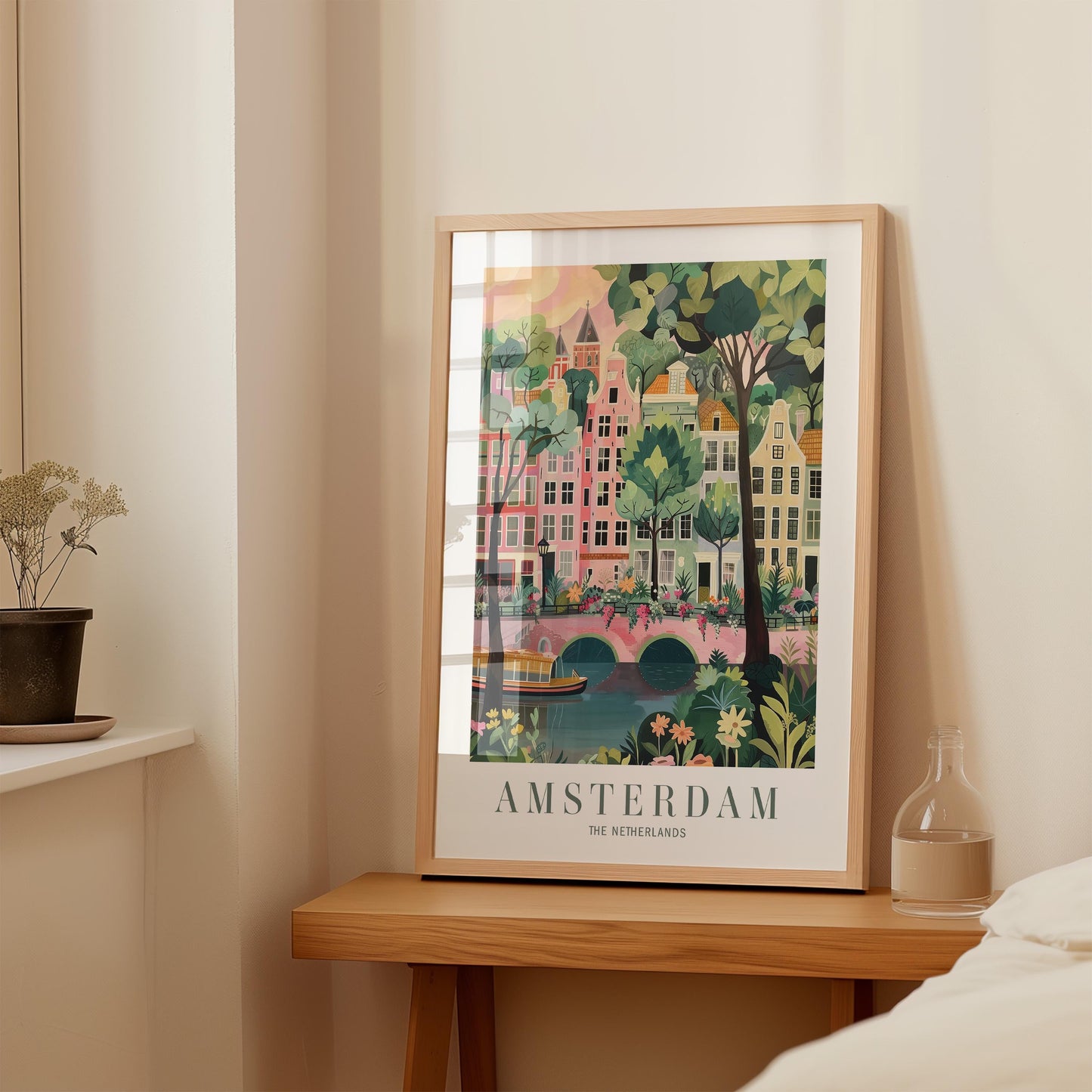 Amsterdam Colourful Canal Houses Print