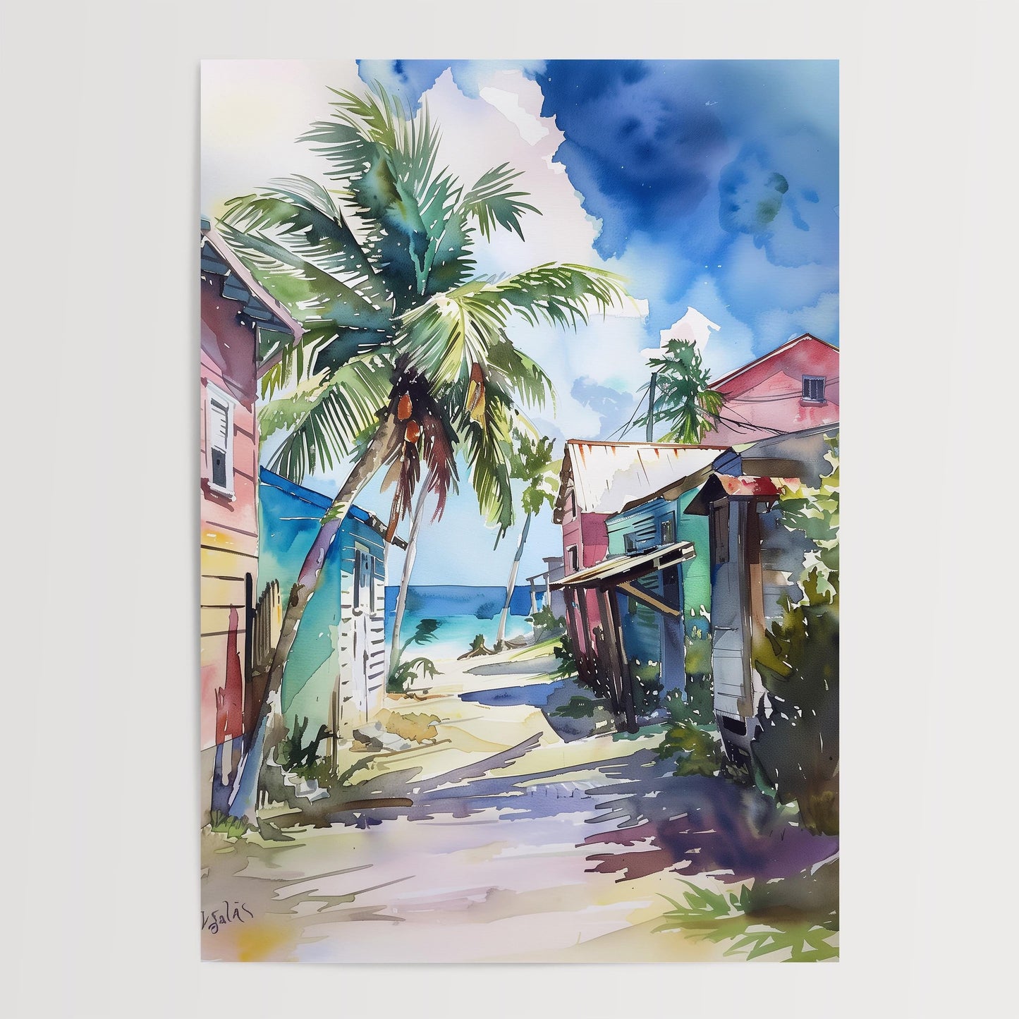 Barbados - Watercolour Print