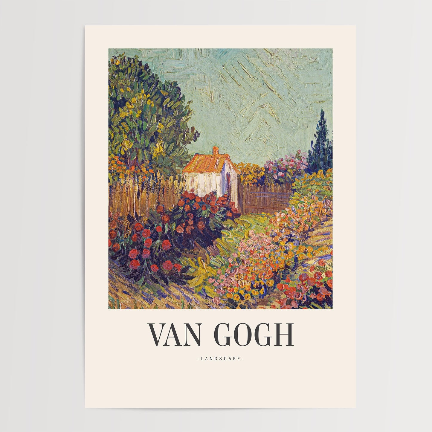 Van Gogh - Landscape with Garden House Print