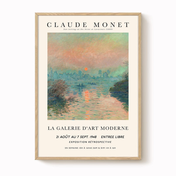 Monet - Sunset on the Seine Print