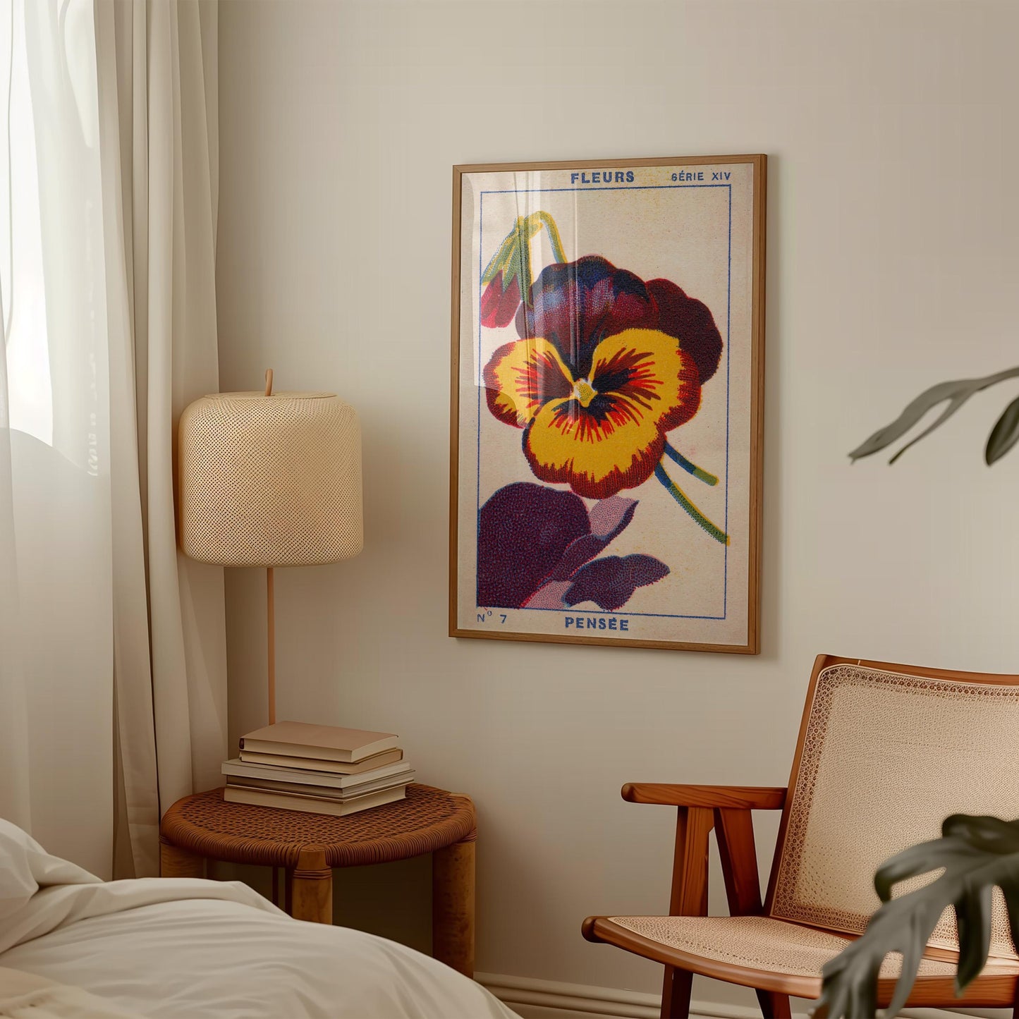 Vintage Pansy Flower Print