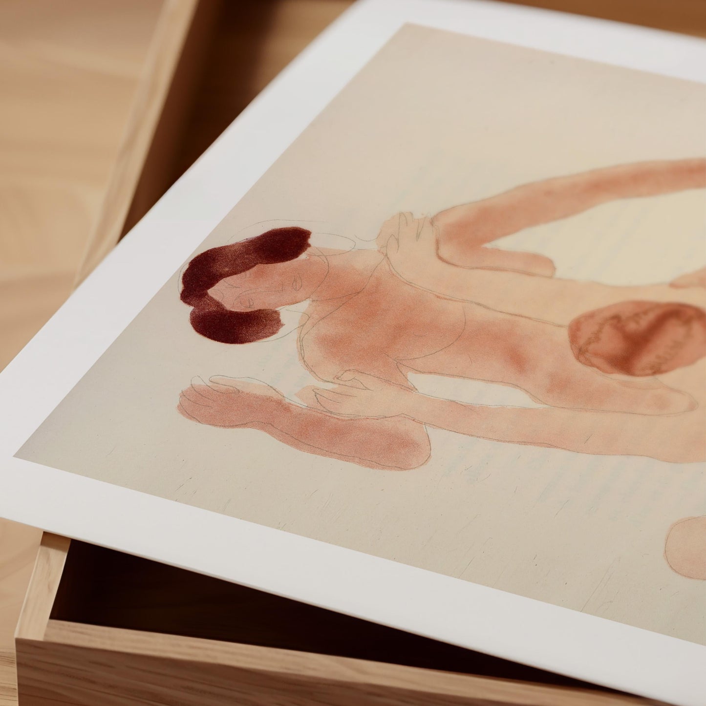Auguste Rodin - Nude Watercolour Print