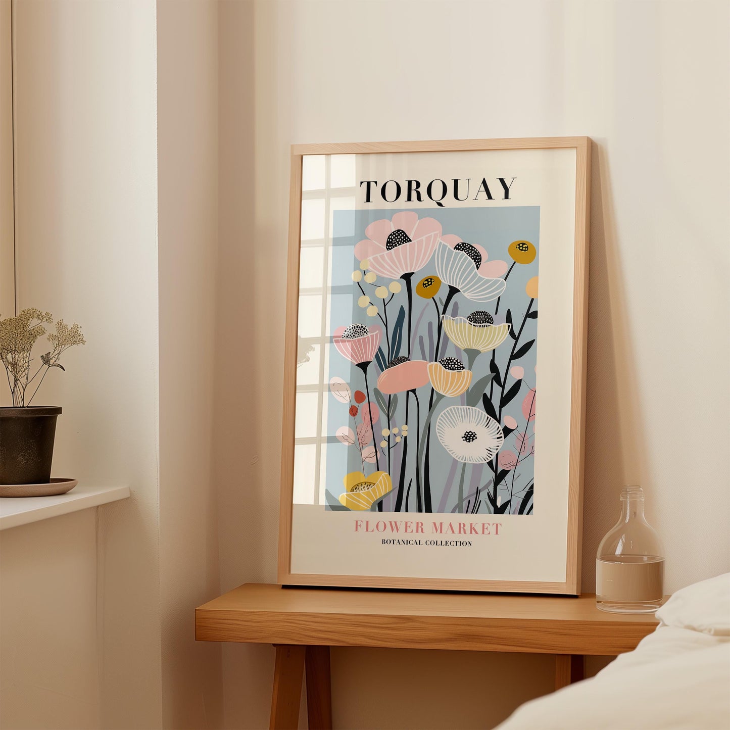 Torquay Flower Market Art Print