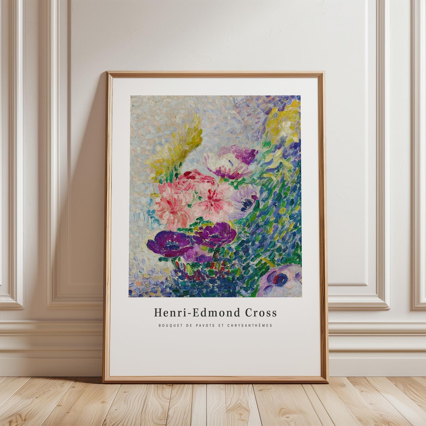 Henri-Edmond Cross - Bouquet of Poppies and Chrysanthemums Print