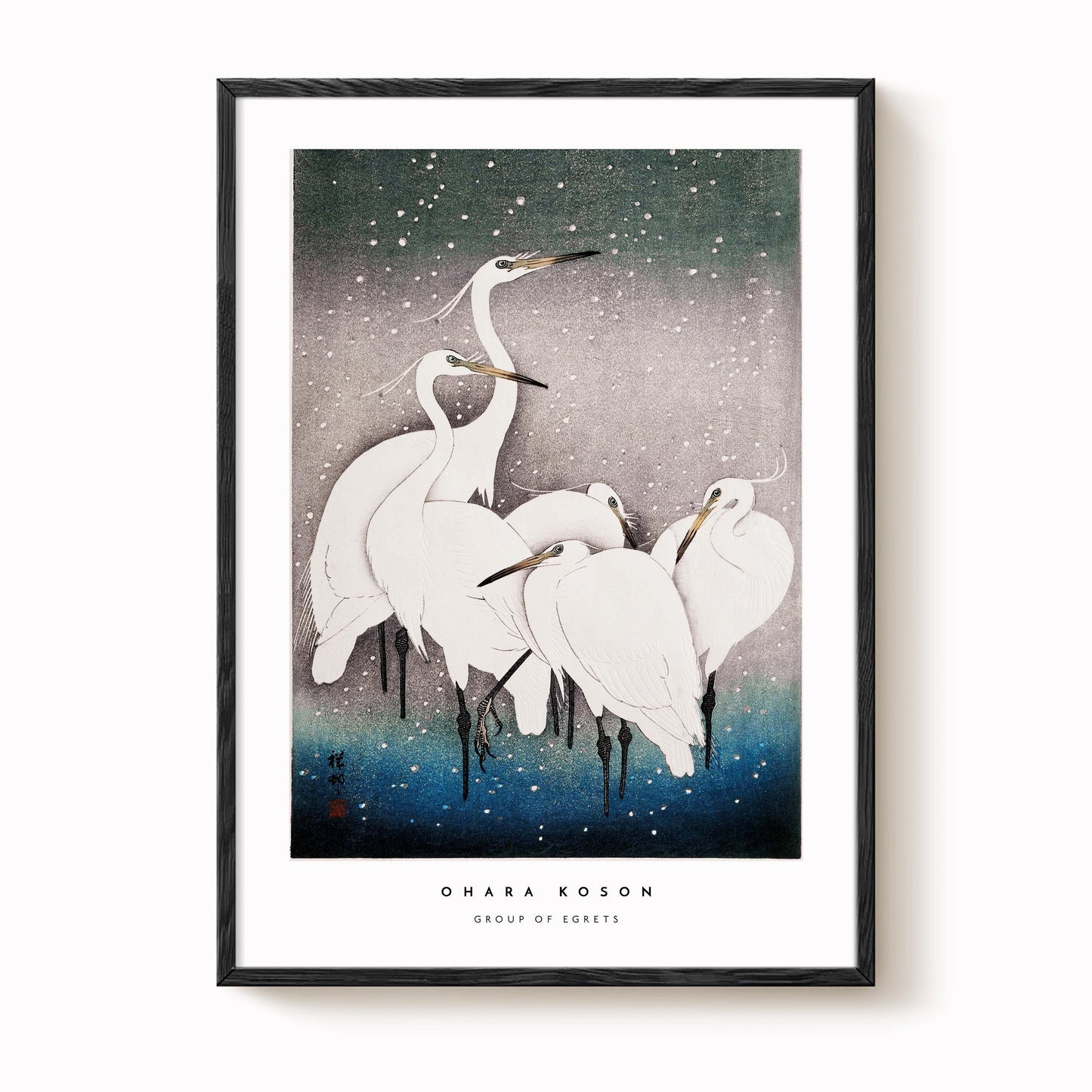Ohara Koson - Group of Egrets Print