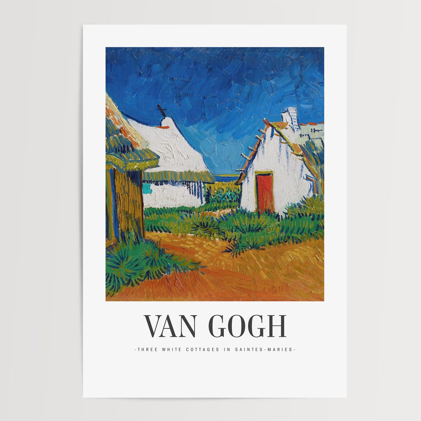Van Gogh - Three White Cottages Print