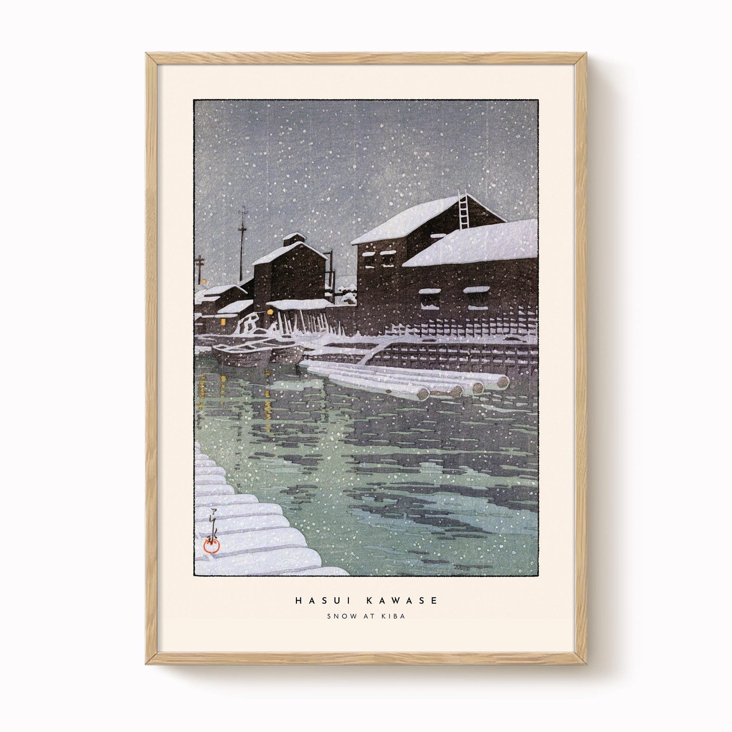 Hasui Kawase - Snow At Kiba Print