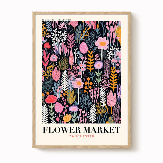 Manchester Flower Market Print