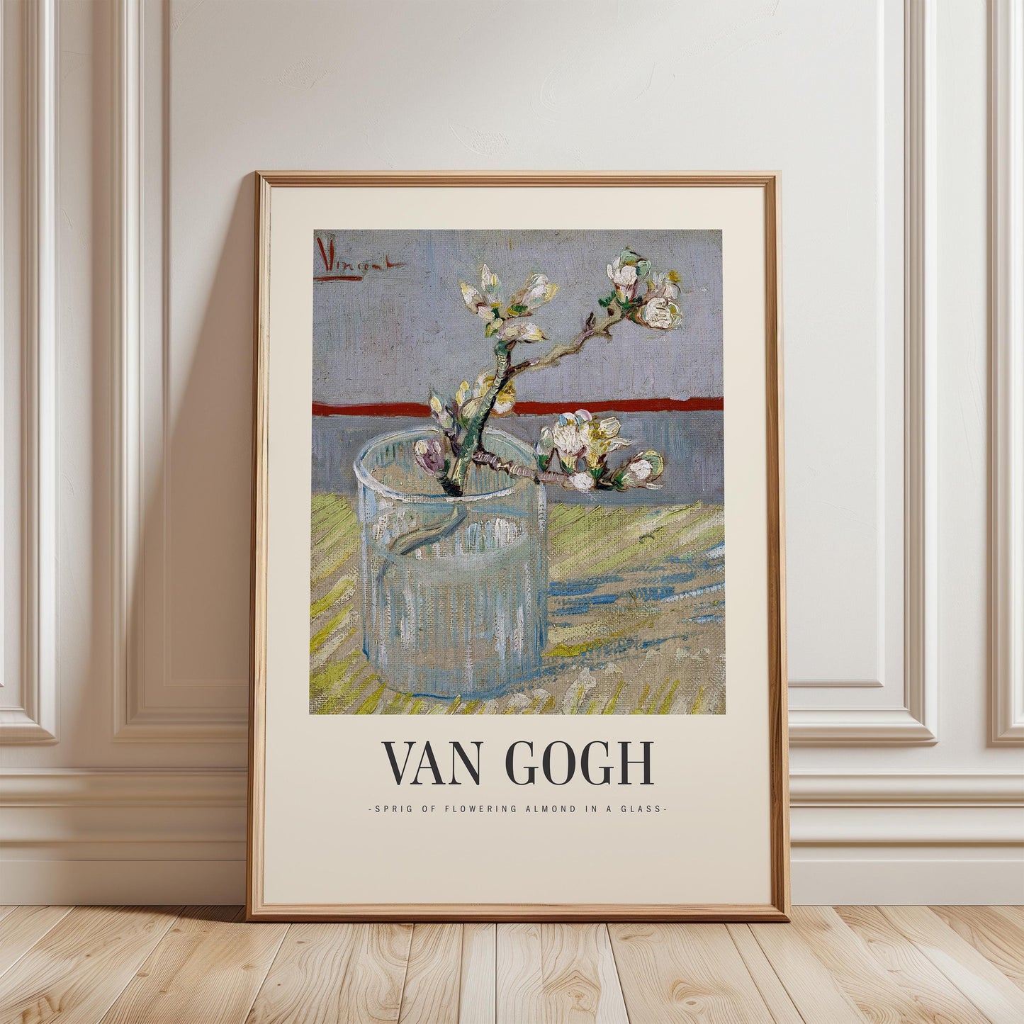 Van Gogh - Sprig of Flowering Almond In A Glass Print