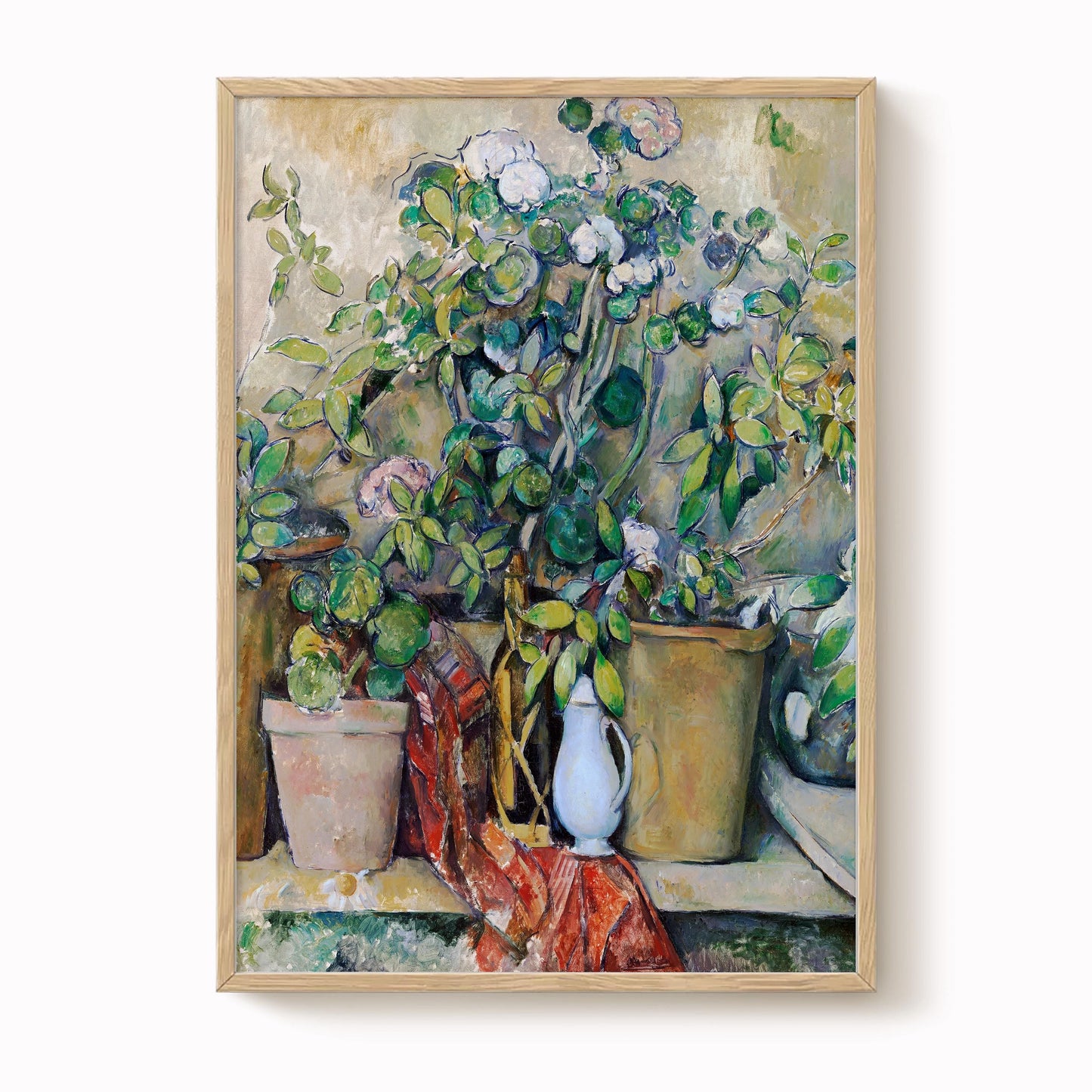 Cezanne - Terracotta Pots and Flowers Print