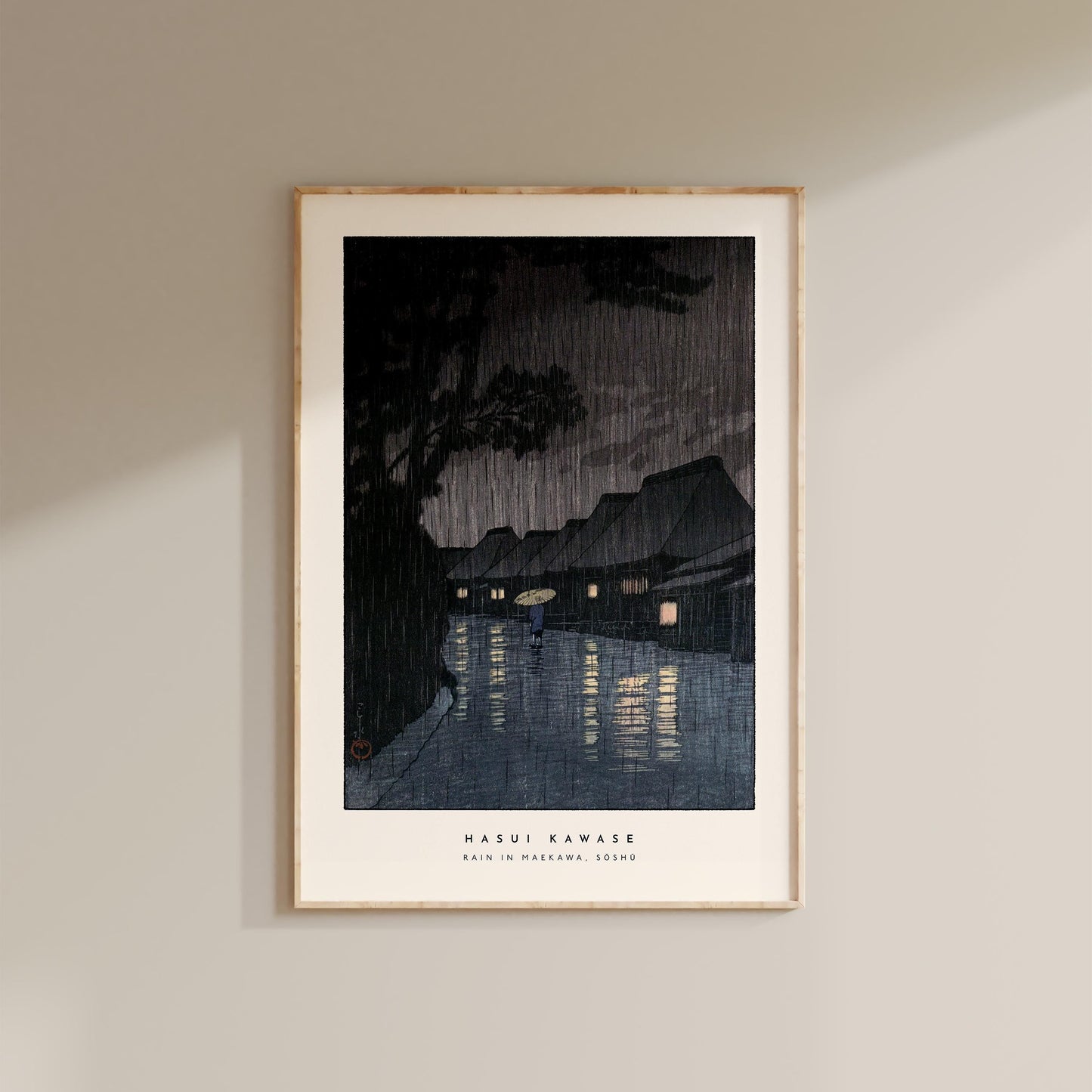 Hasui Kawase - Rain in Maekawa Print