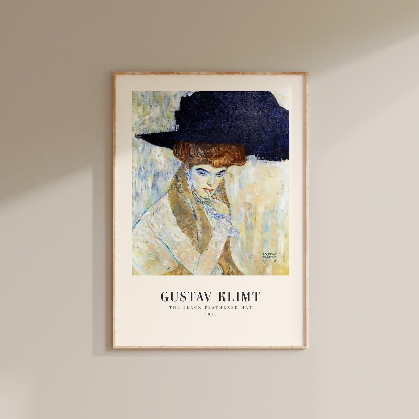 Gustav Klimt - Lady with Black Feather Hat Print