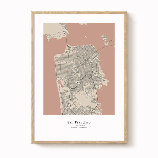 San Francisco City Map Print