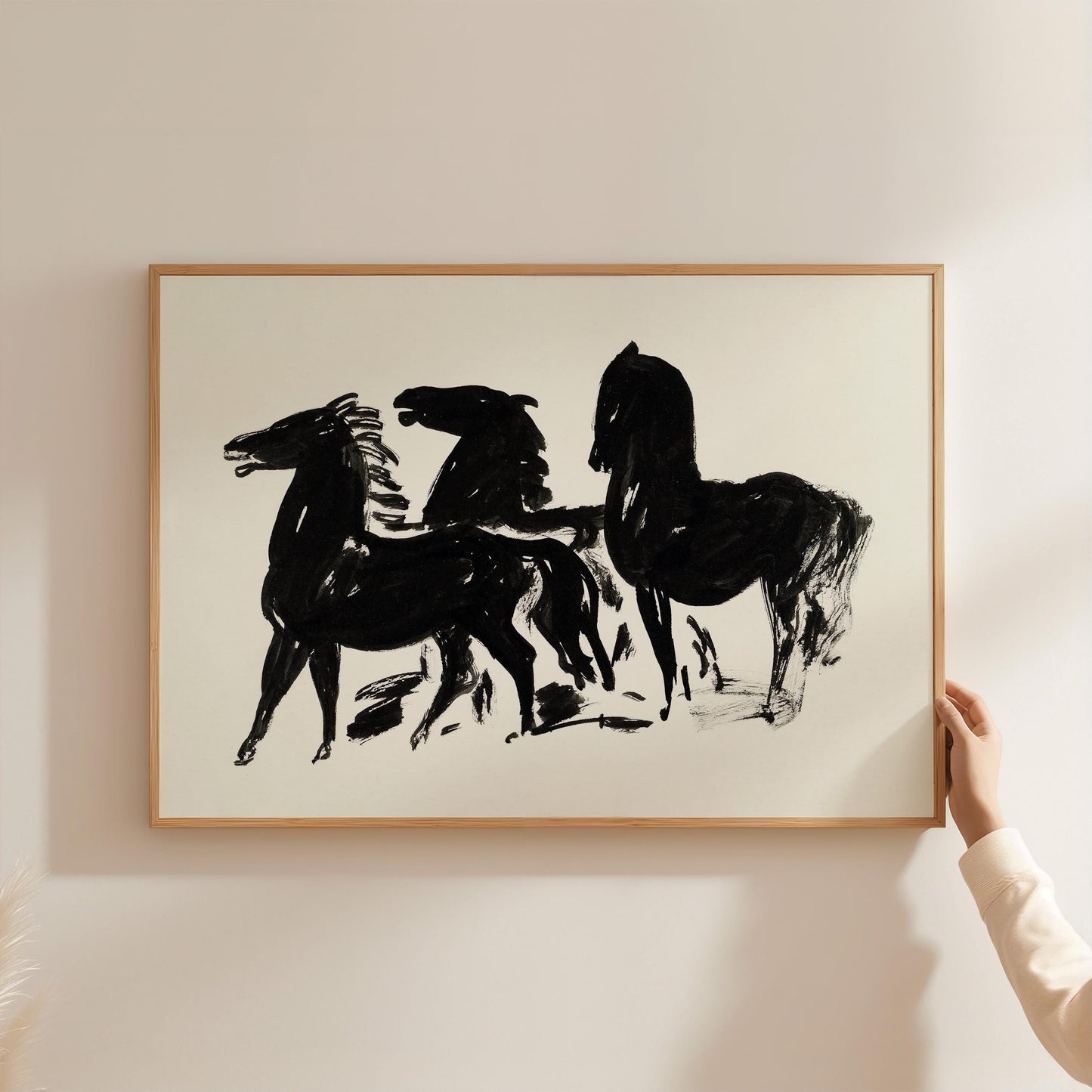Leo Gestel - Three Black Horses Print
