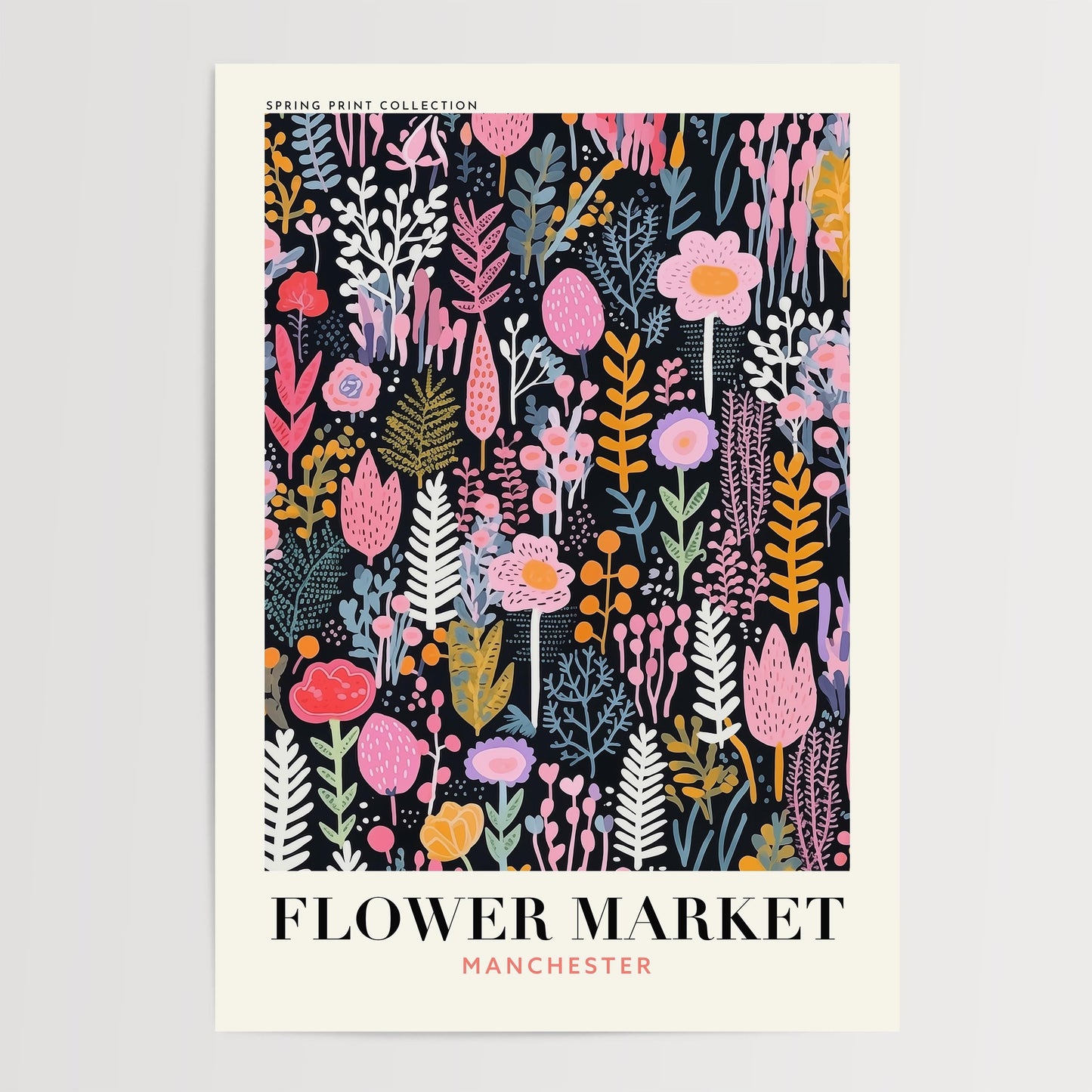 Manchester Flower Market Print