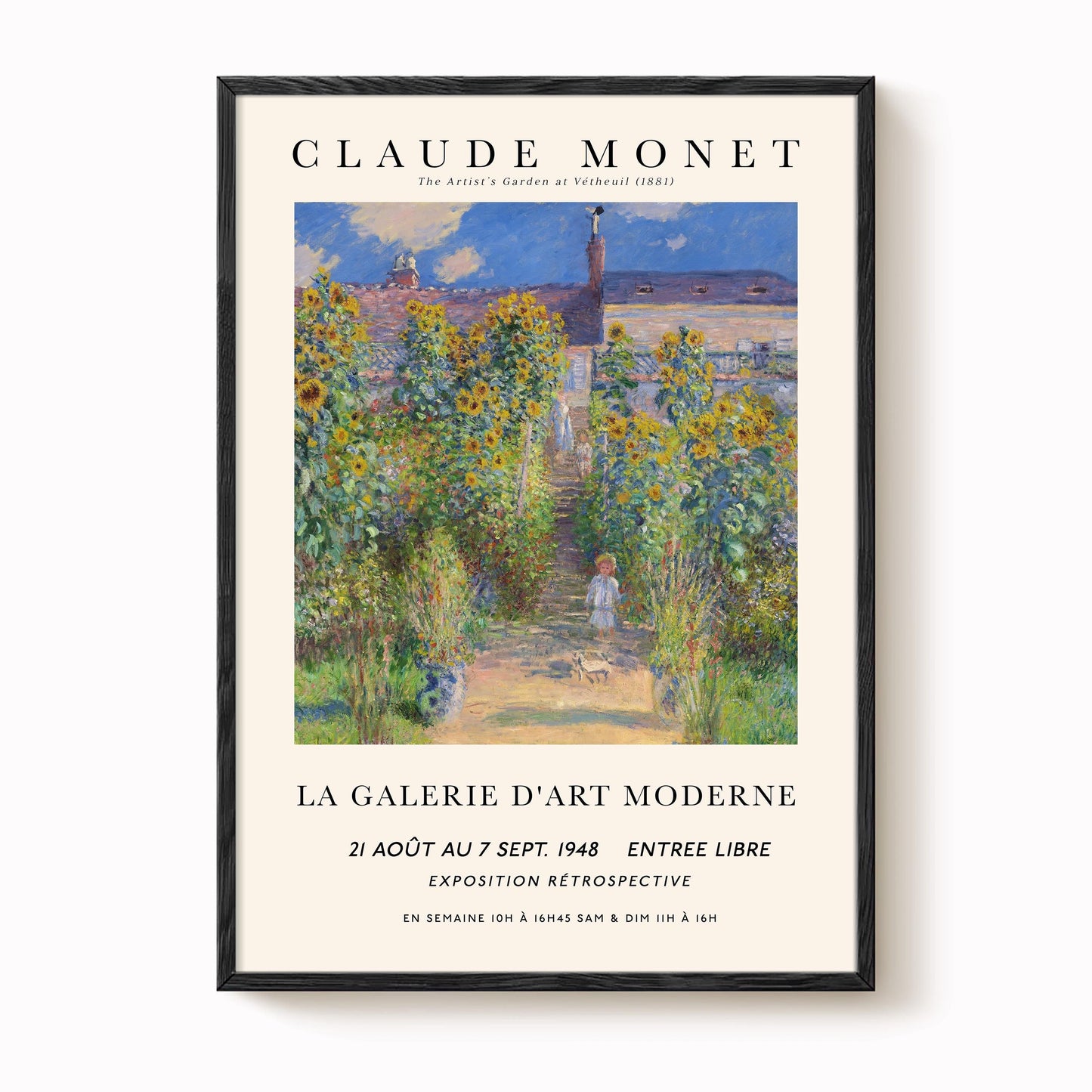 Monet - Garden at Vetheuil Print