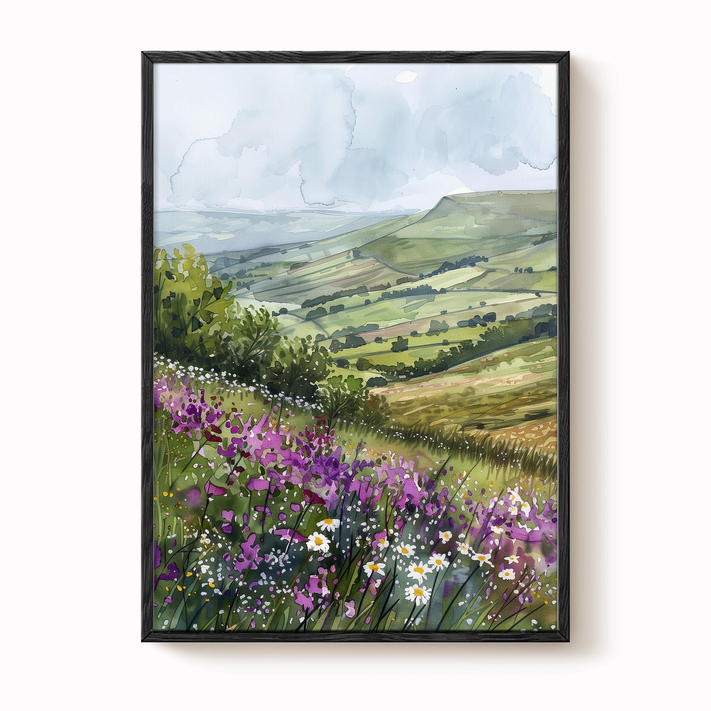 Yorkshire Dales Watercolour Art Print