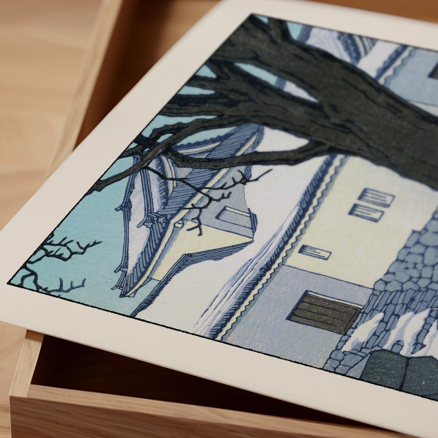 Hasui Kawase - Remaining Snow At Hikone Castle Print