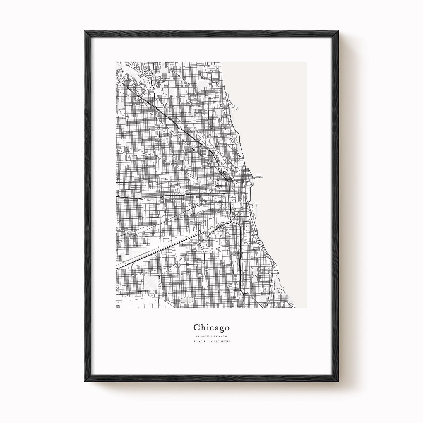 Chicago City Map Print
