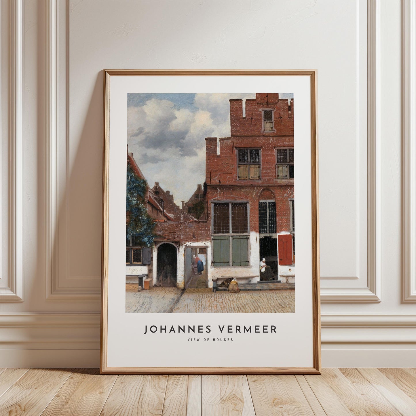 Johannes Vermeer -  View of Houses in Delft, Known as ‘The Little Street Print