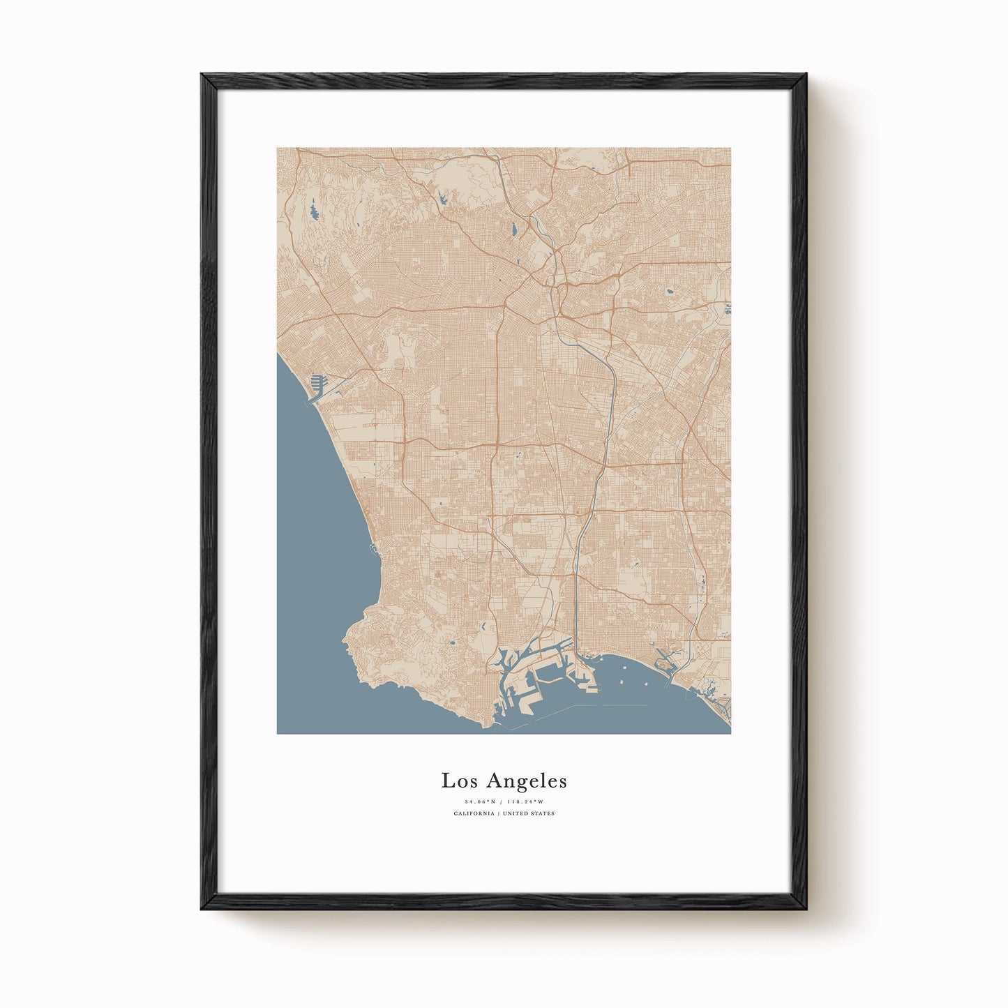 Los Angeles City Map Print