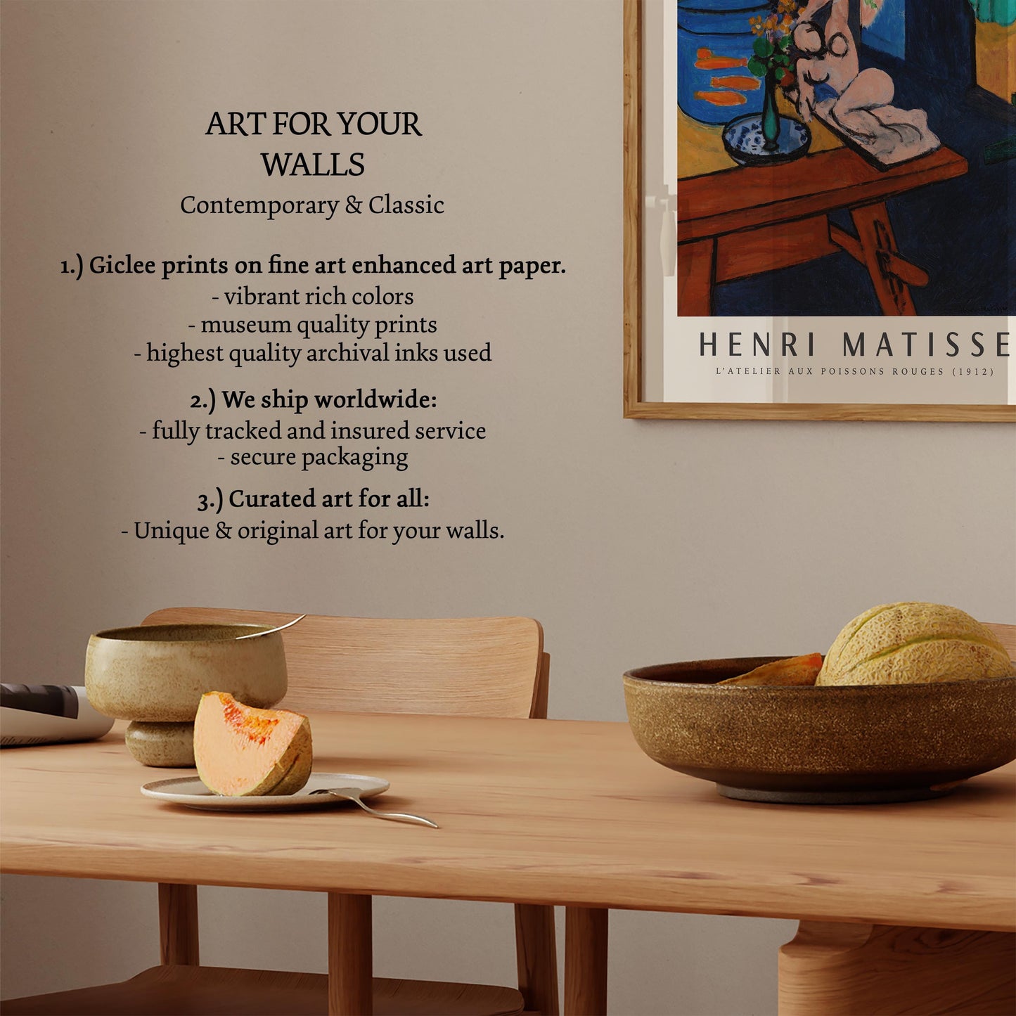 Henri Matisse - Studio with Goldfish Art Print