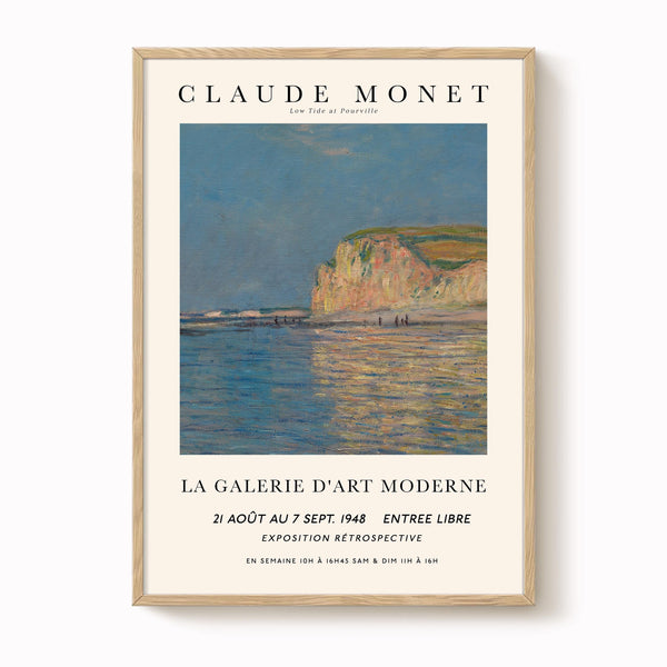 Monet - Low Tide at Pourville Print
