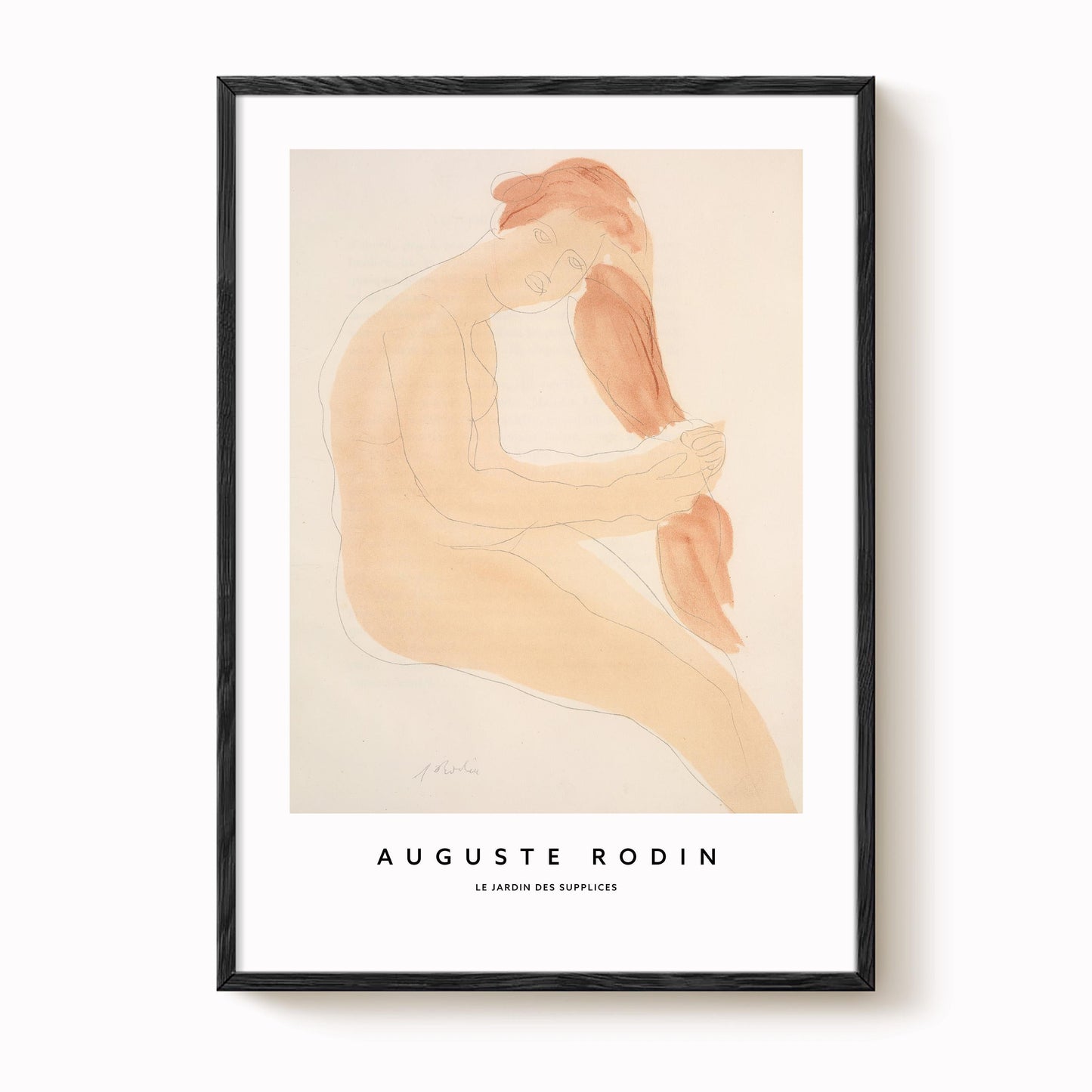 Auguste Rodin - Seated Nude Print