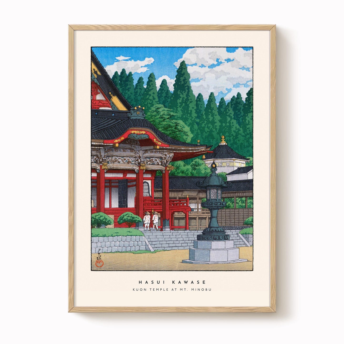 Hasui Kawase - Kuon Temple At Mt Minobu Print