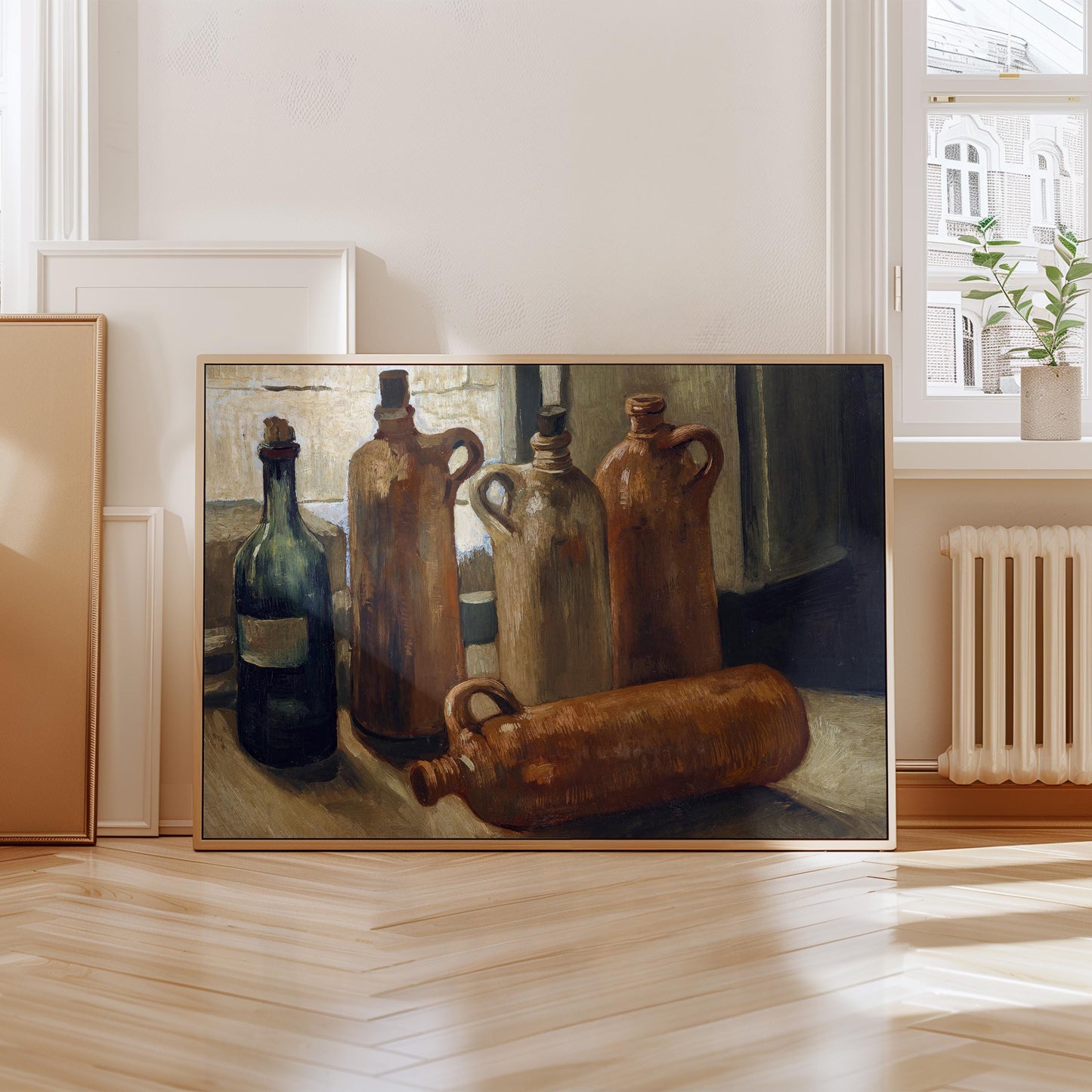Van Gogh - Still Life with Five Bottles Print