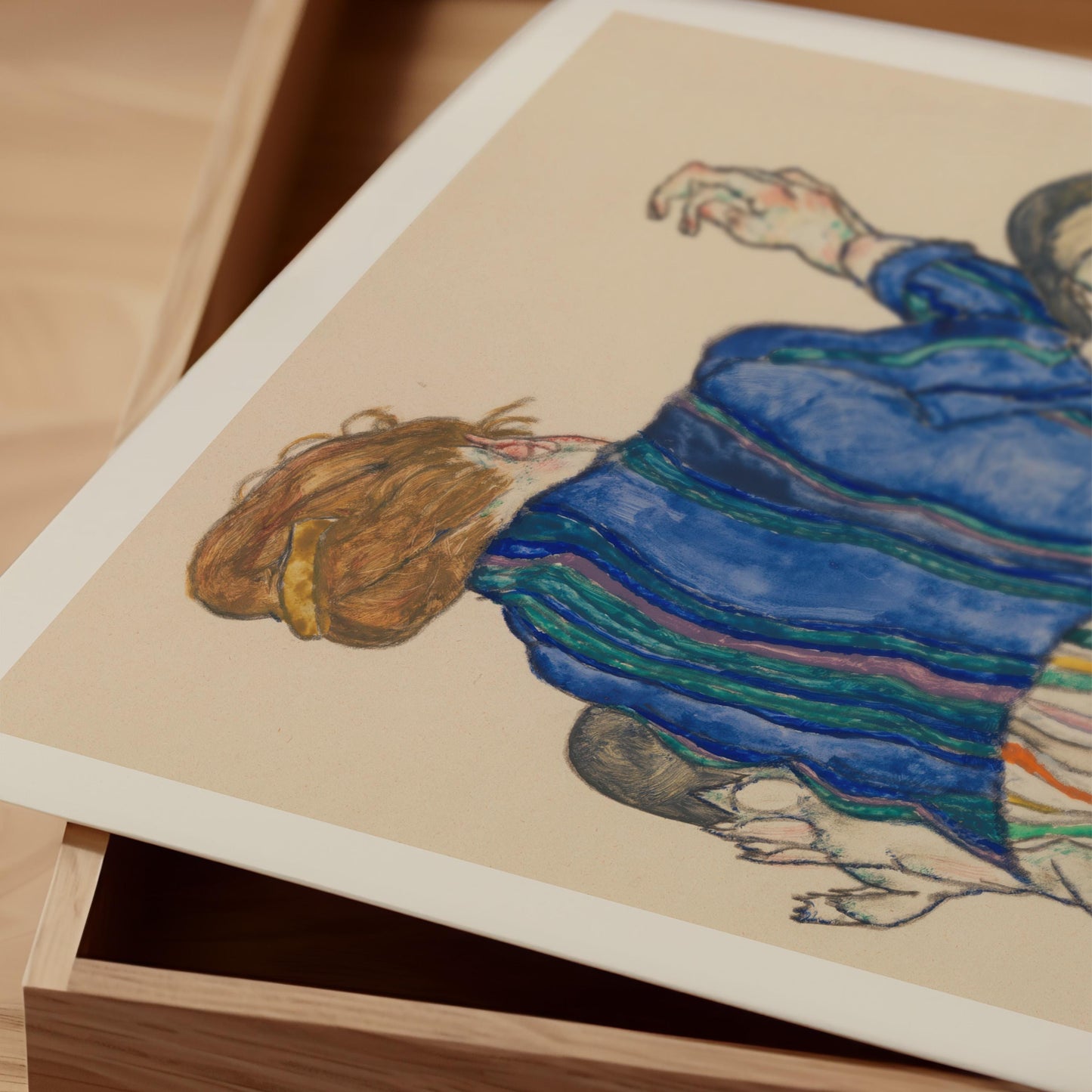 Egon Schiele - Seated Woman, Back View Print